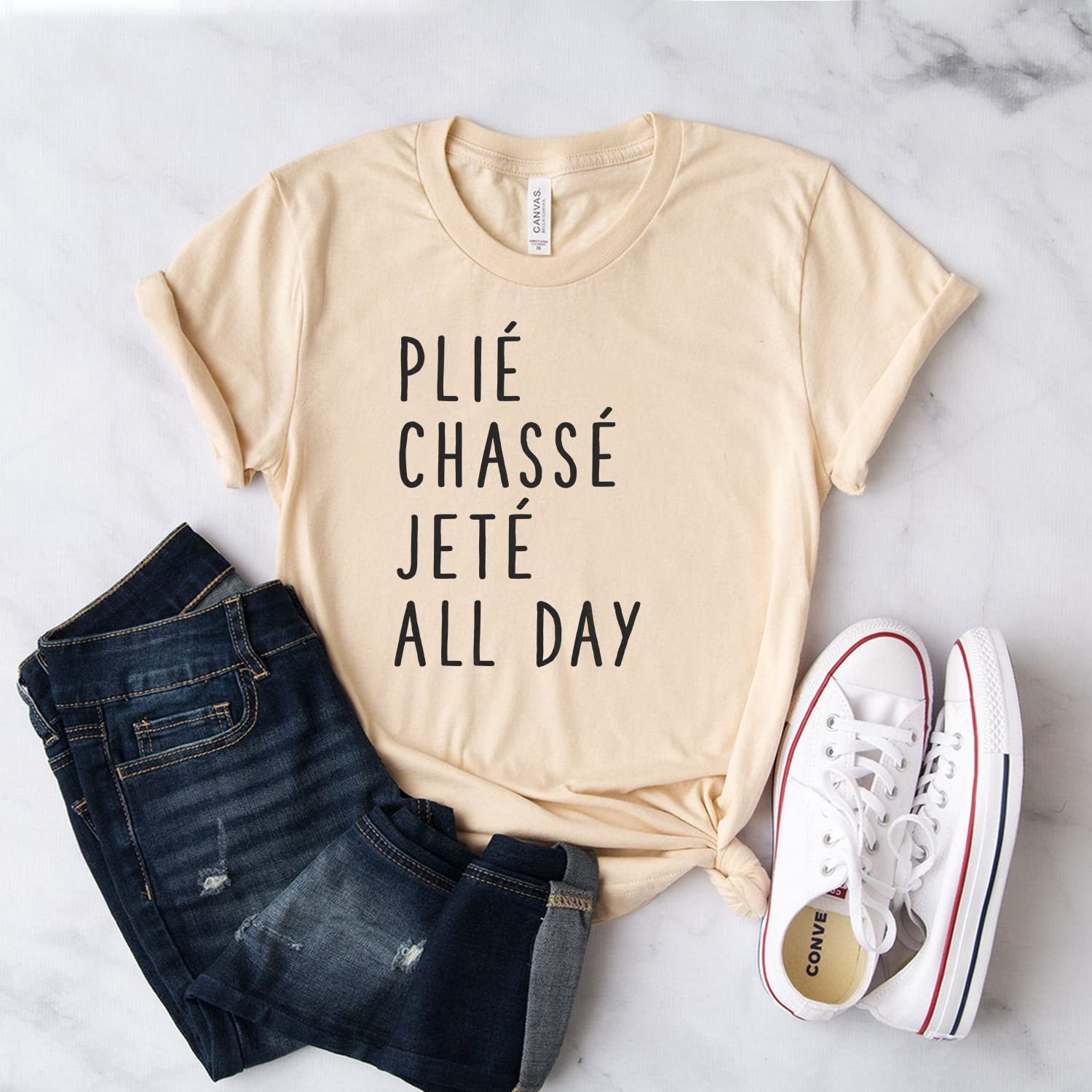 Plié Chasse Jete Ballet Dance Shirt - Softstyle Unisex T-Shirt for Ballerinas & Dancers - Perfect Gift for Dance Enthusiasts - Great for Ballet Class, Dance Practice & Everyday Wear