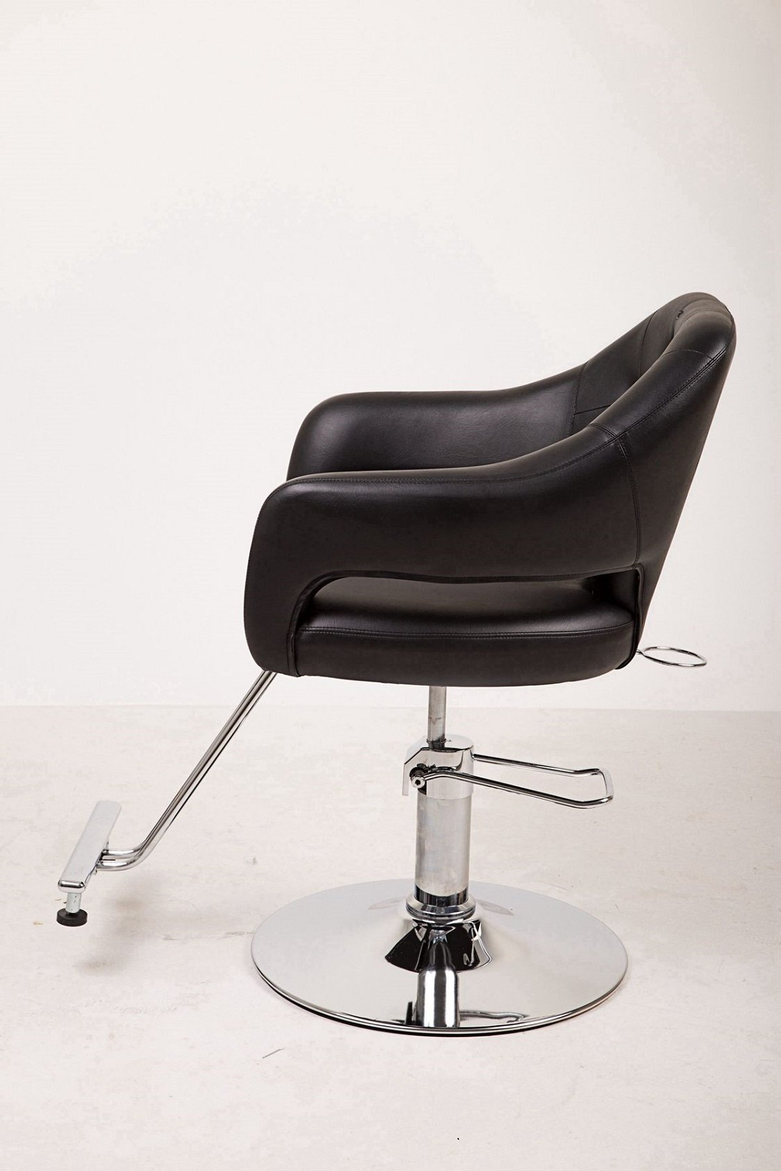 Professional Hydraulic Salon Spa Hair Styling Chair with Adjustable Height & Hair Dryer Holder - Black - Perfect for Hair Salons, Barber Shops & Home Styling Stations