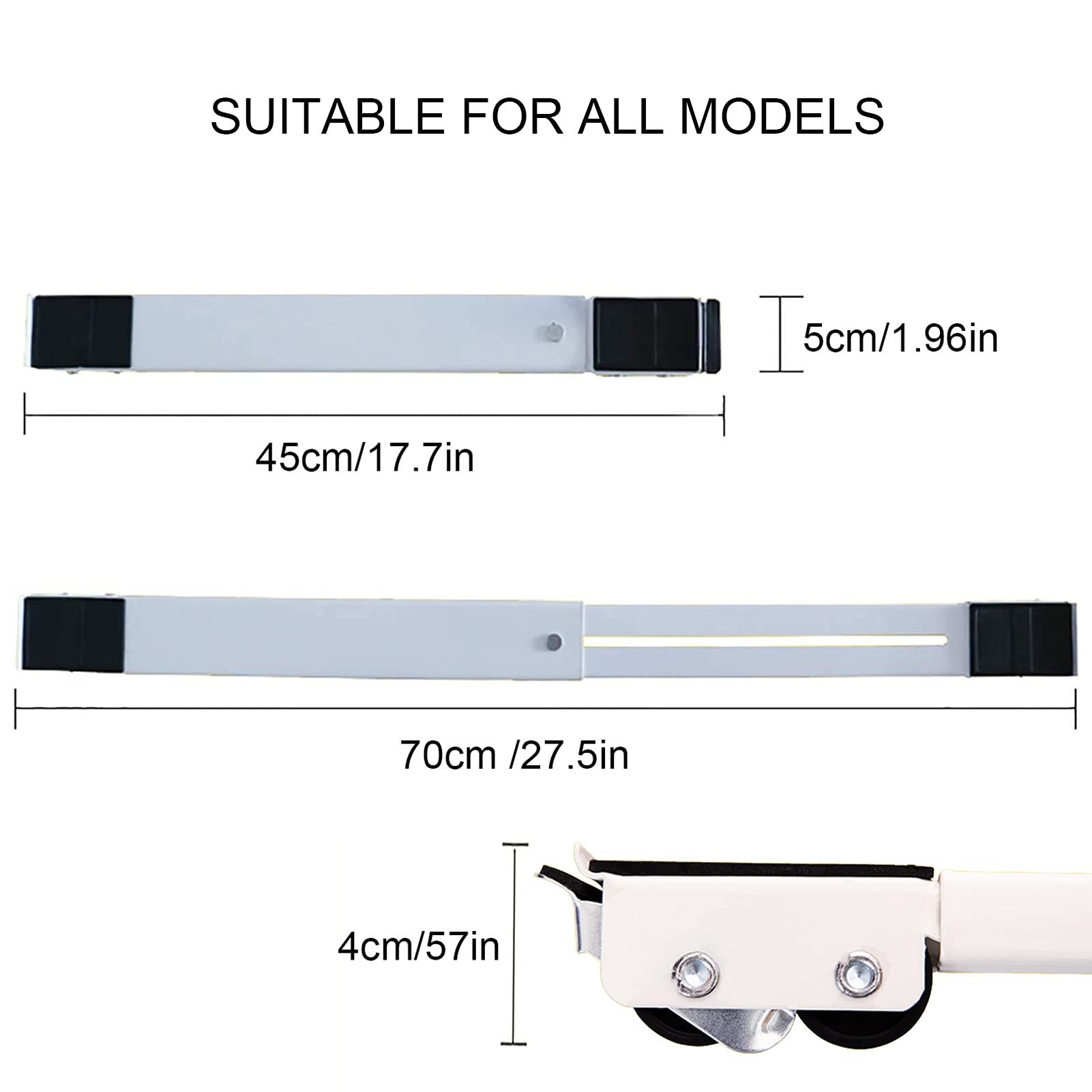 Portable Adjustable Washing Machine Stand with 24 Non-Slip Wheels & Lock - Multifunctional Base for Washer, Refrigerator & Furniture - Perfect for Apartments, Laundry Rooms & Small Spaces
