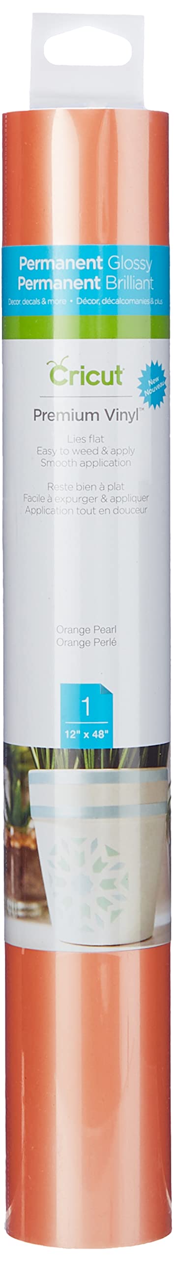 Cricut Craft Supplies - Orange Pearl Vinyl Sheets for DIY Projects, Scrapbooking & Home Decor | Premium Quality, Easy to Cut & Weed