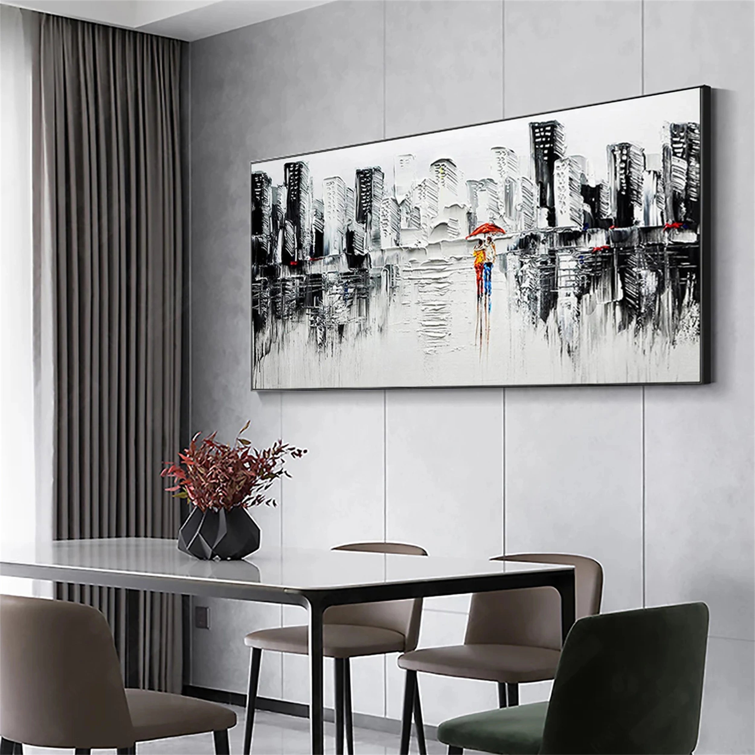 Urban Landscape Painting #UL 014 - Modern Wall Art for Home & Office Decor - Perfect for Living Room, Bedroom or Workspace