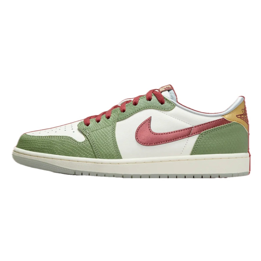 Air Jordan 1 Retro Low OG 'Year of the Dragon' Sneakers in Sail/Black/Muslin - Limited Edition Basketball Shoes for Streetwear & Sneaker Collectors