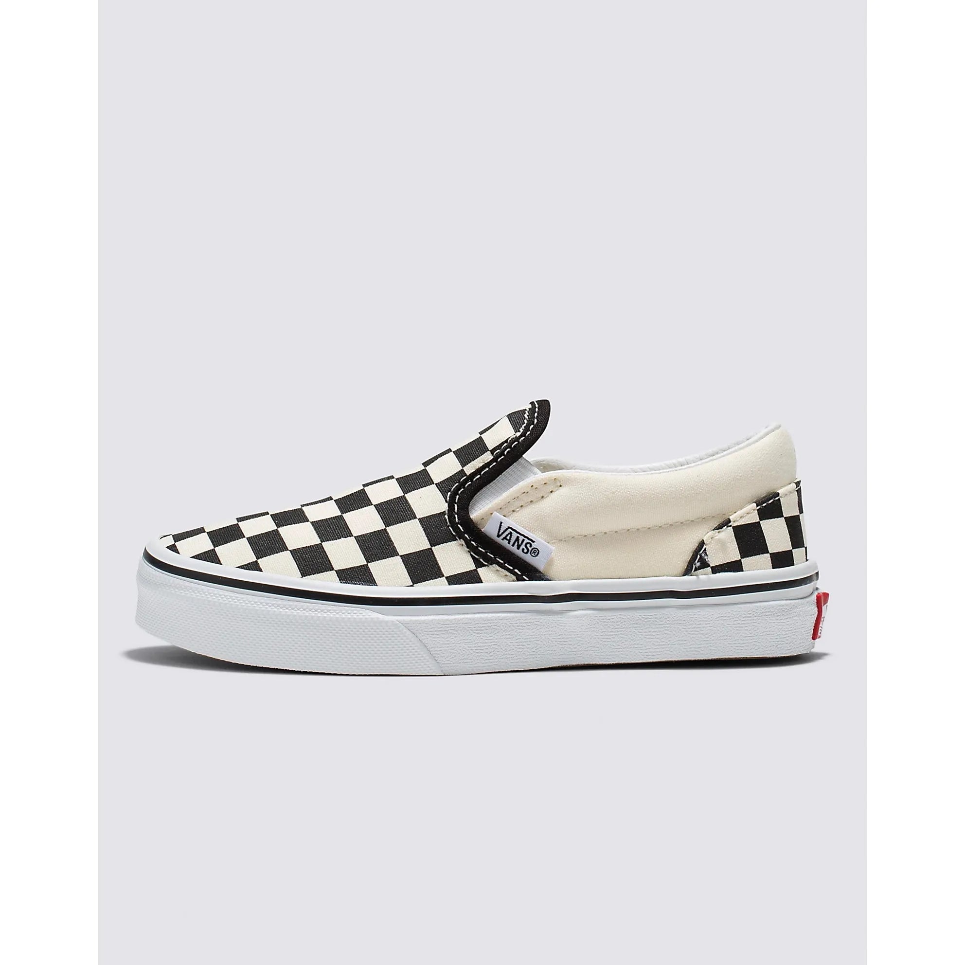 Vans Kids Classic Slip-On Checkerboard Sneakers - Comfortable Canvas Shoes for Boys & Girls - Perfect for School, Playground & Casual Wear