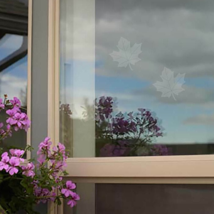 Maple Leaf WindowAlert Decals - Bird Deterrent Window Stickers for Home & Office - Prevent Bird Collisions with UV Reflective Decals | Perfect for Glass Doors, Windows & Skylights