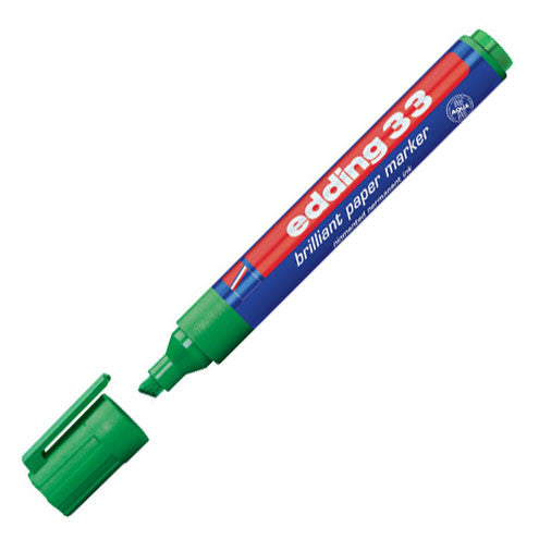 edding 33 Brilliant Chisel Tip Paper Marker Pen - Vibrant Colors for Office, School & Creative Projects