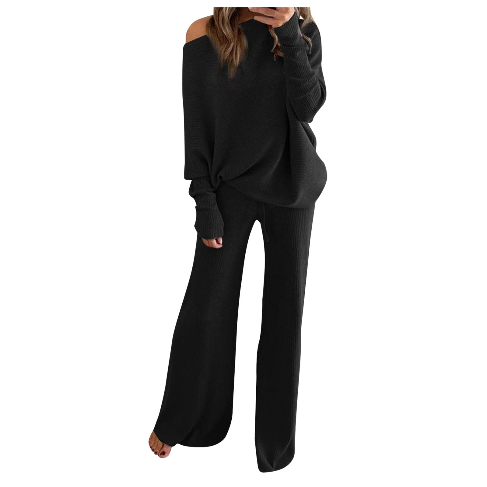 FORUU Women's Lounge Sets 2024 - 2 Piece Sweatsuit Outfits, Soft Loungewear & Athletic Tracksuits for Yoga, Workout & Home Relaxation