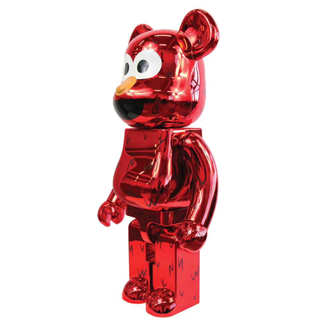 1000% Bearbrick Elmo Chrome Version - Limited Edition Collectible Toy for Display & Home Decor