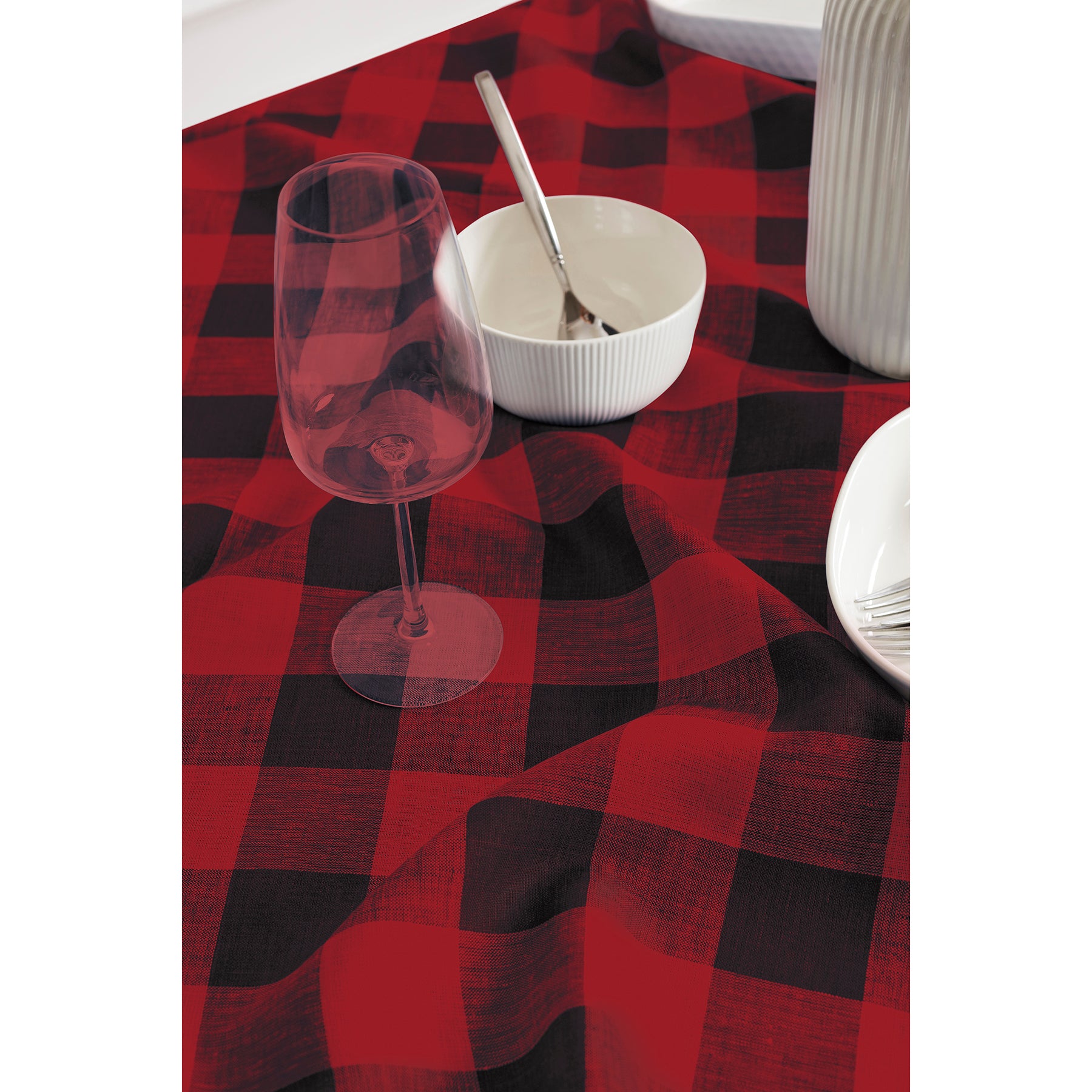 Buffalo Check Table Throw - Soft and Durable Plaid Table Cover for Kitchen, Dining Room, and Picnic - Perfect for Holiday Decor and Outdoor Gatherings
