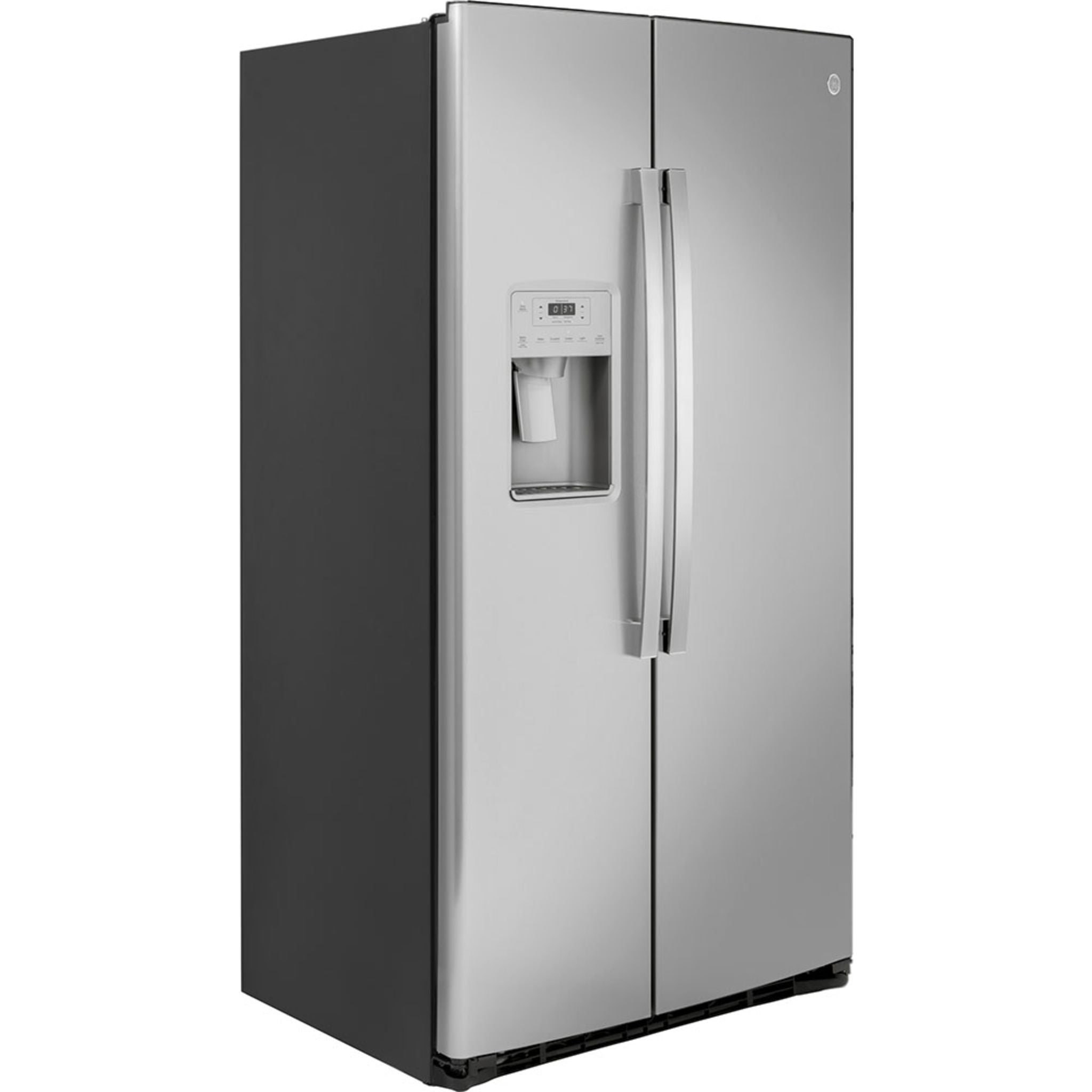 GE 21.8 Cu. Ft. Counter Depth Side by Side Refrigerator with Ice Maker - Stainless Steel GZS22IYNFS - Perfect for Modern Kitchens & Open Floor Plans