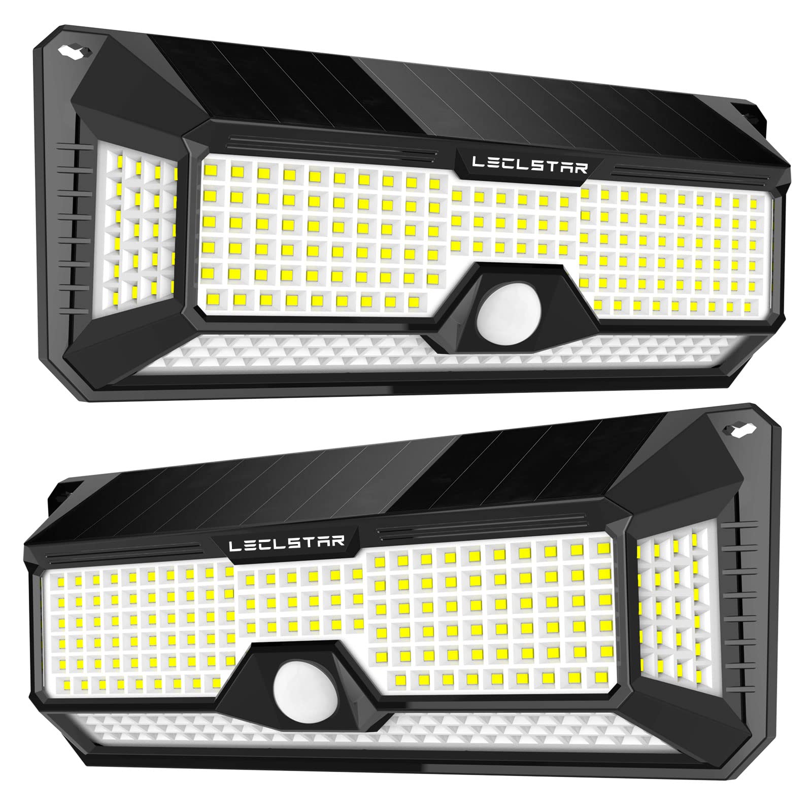 LECLSTAR 4000Lm 268 LED Solar Security Lights - IP65 Waterproof Motion Sensor Outdoor Flood Lights with 4 Wide Angles & 3 Modes | Solar Powered Wireless Wall Lighting for Yard, Garden, Patio, Driveway Security