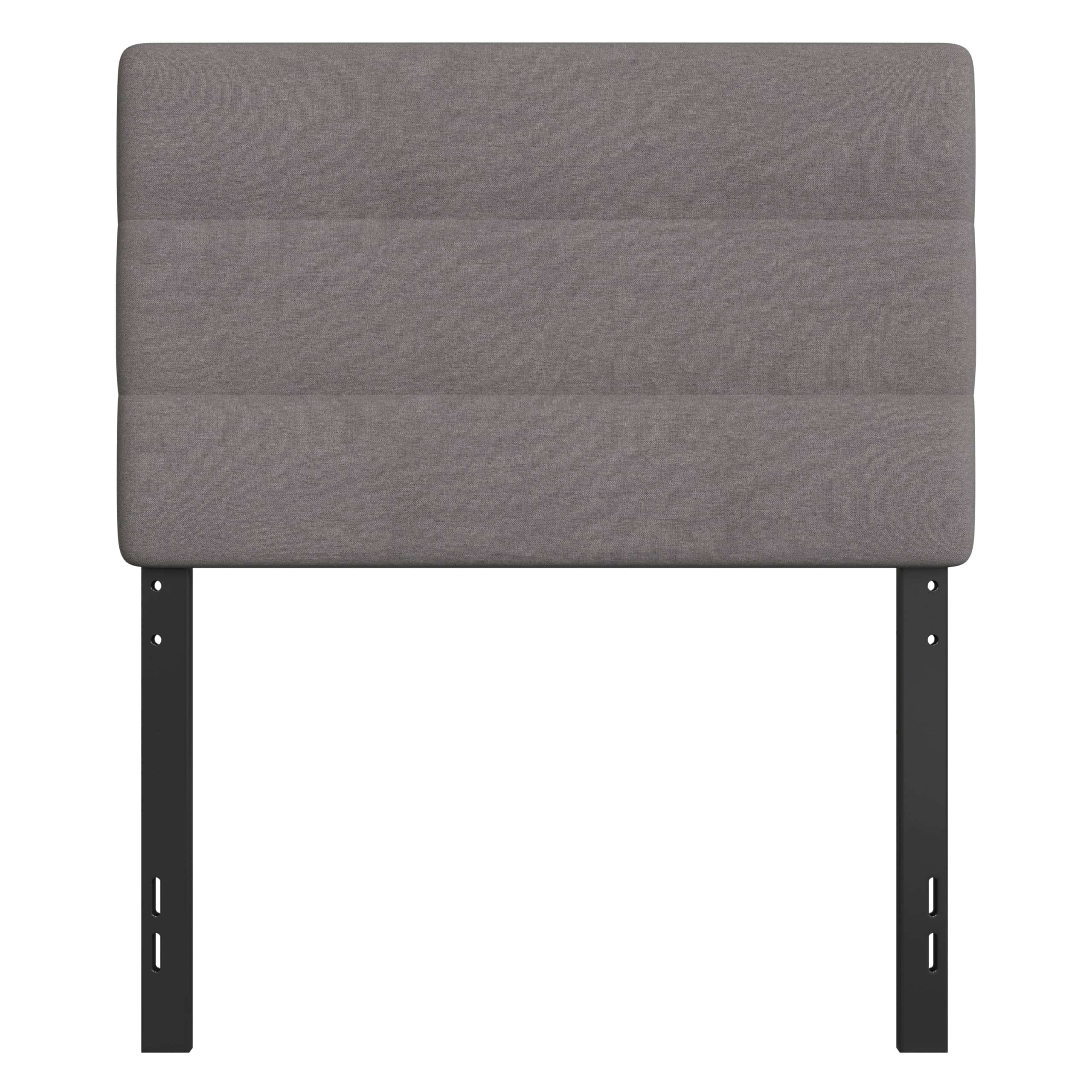 Merrick Lane Coppola Upholstered Headboard - Button Tufted Gray Fabric Queen Size Bed Frame with Adjustable Metal Legs - Perfect for Modern Bedroom Decor & Guest Room Setup