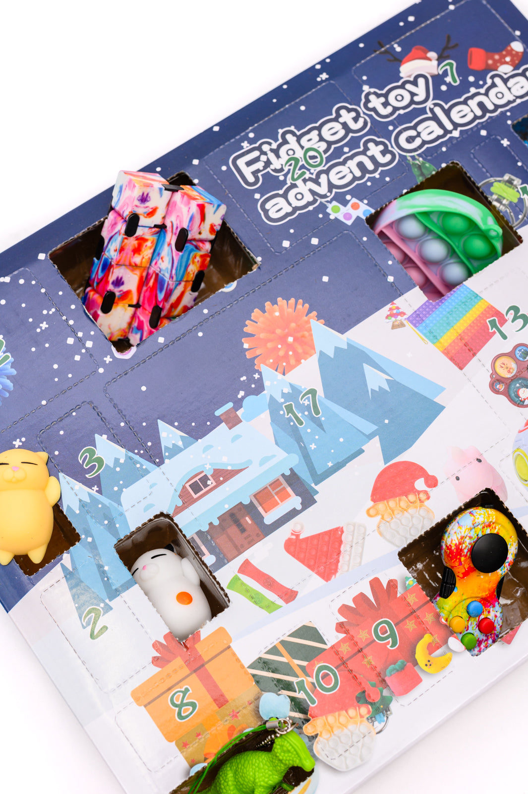 Fidget Fun Advent Calendar - 24 Days of Stress Relief Toys for Kids & Adults | Christmas Countdown Gift for Anxiety Relief, ADHD, Focus - Perfect for Home, Office, School Use