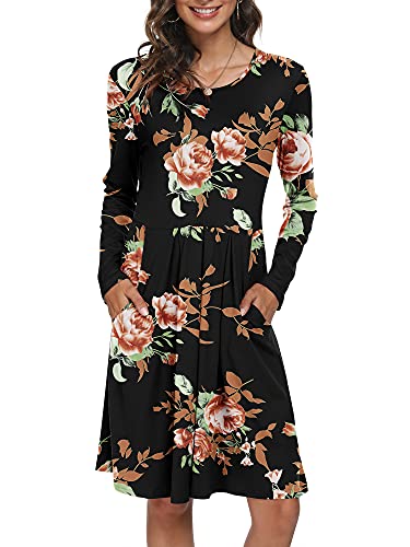 Rose Floral Black