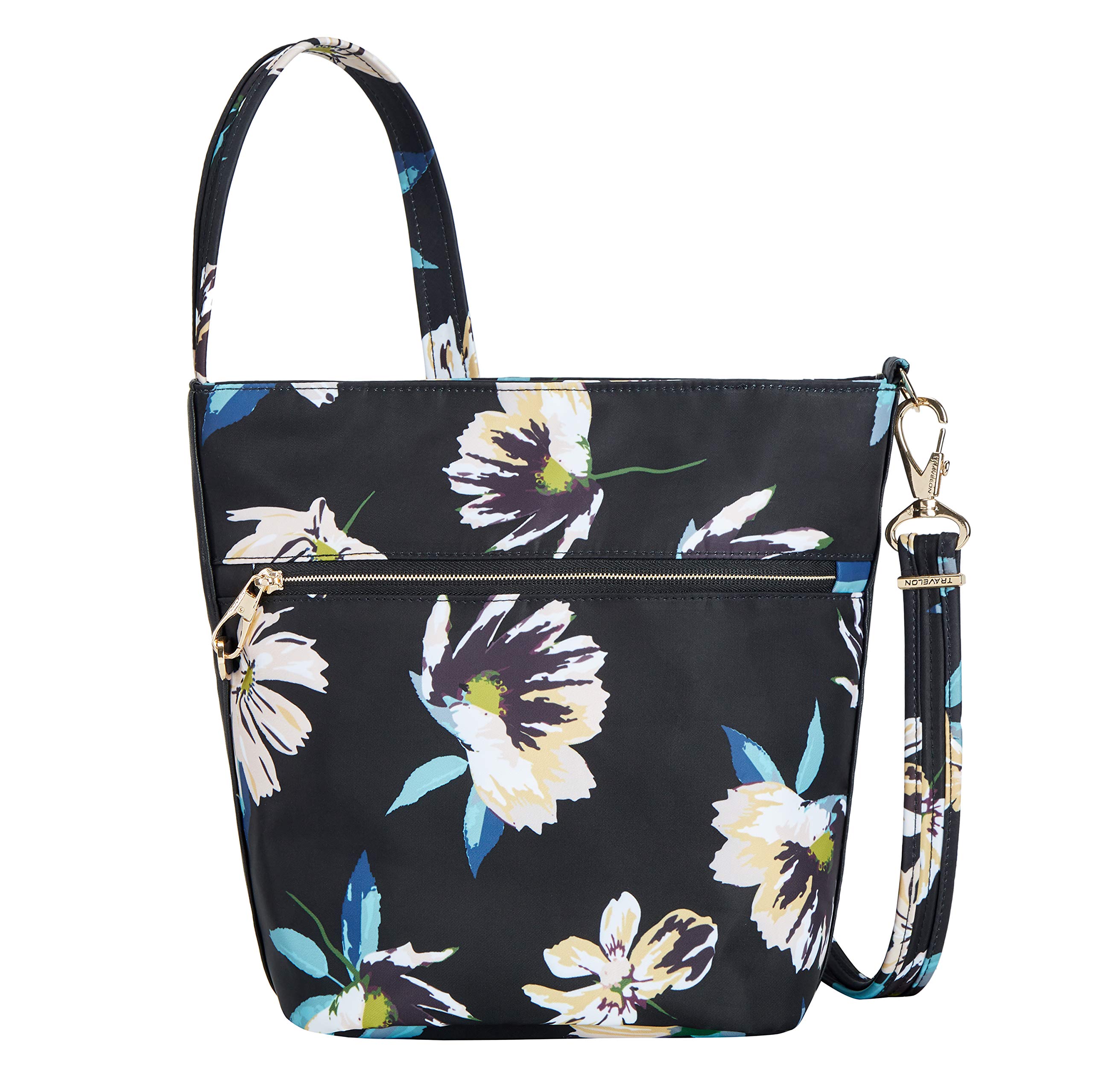 Travelon Addison Anti-Theft Bucket Bag - Secure Crossbody Purse for Women | Water Resistant & RFID Blocking | Perfect for Travel, Commuting & Daily Use