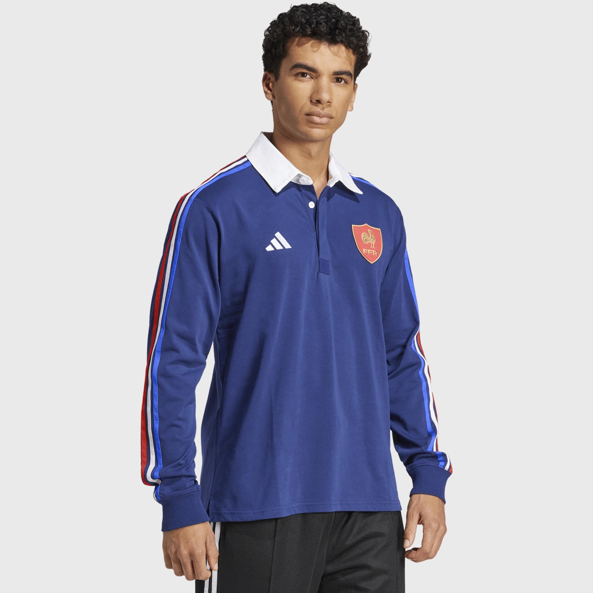 Adidas France Rugby Men's Culture Jersey 2024/25 - Official Fan Soccer Shirt for Sports & Casual Wear - Perfect for Match Days, Training, and Everyday Outfits
