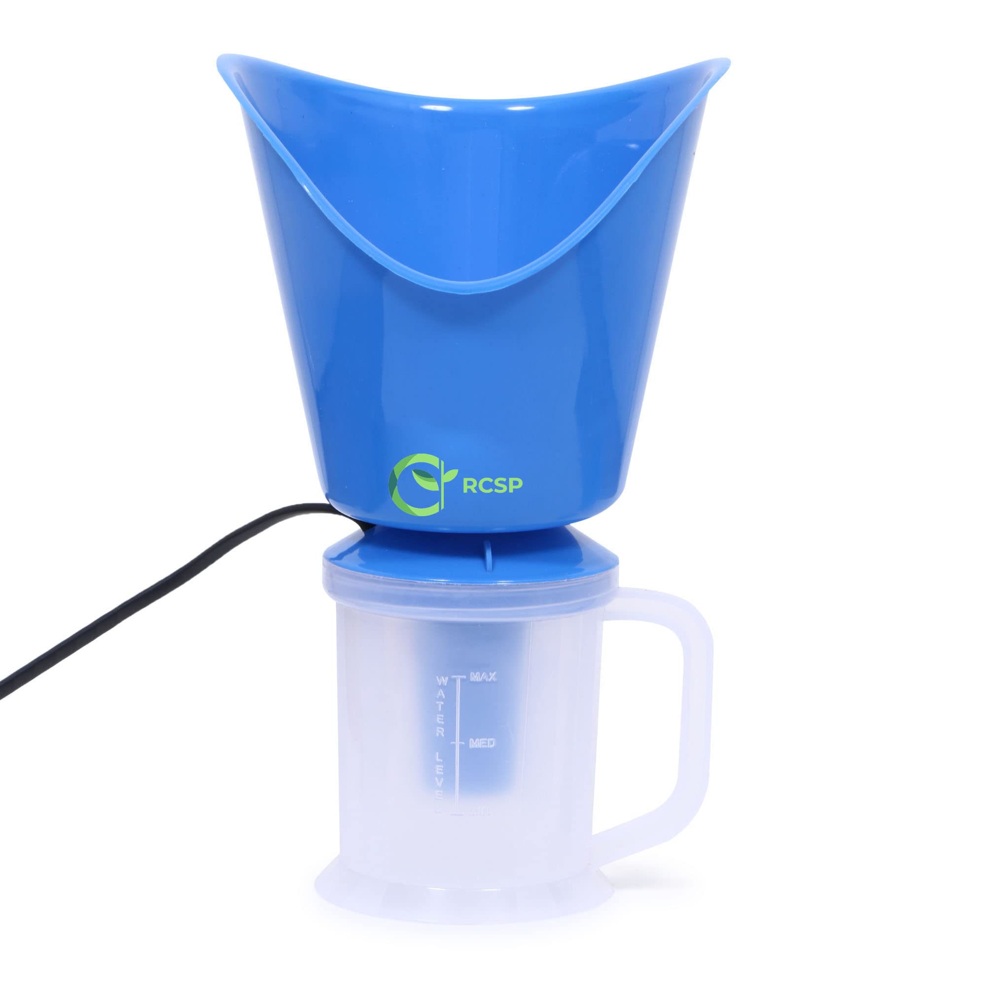RCSP Vaporizer Steamer Inhaler Machine for Cough, Cold & Sinus Relief - Portable Facial Sauna with Nozzle for Adults (Blue) | Home & Travel Use for Respiratory Health & Skin Care