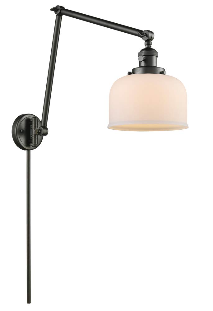 Vintage Dimmable LED Swing Arm Lamp - Oil Rubbed Bronze Finish - Adjustable Reading Light for Bedroom, Office & Study - Energy Efficient 1-Light Fixture