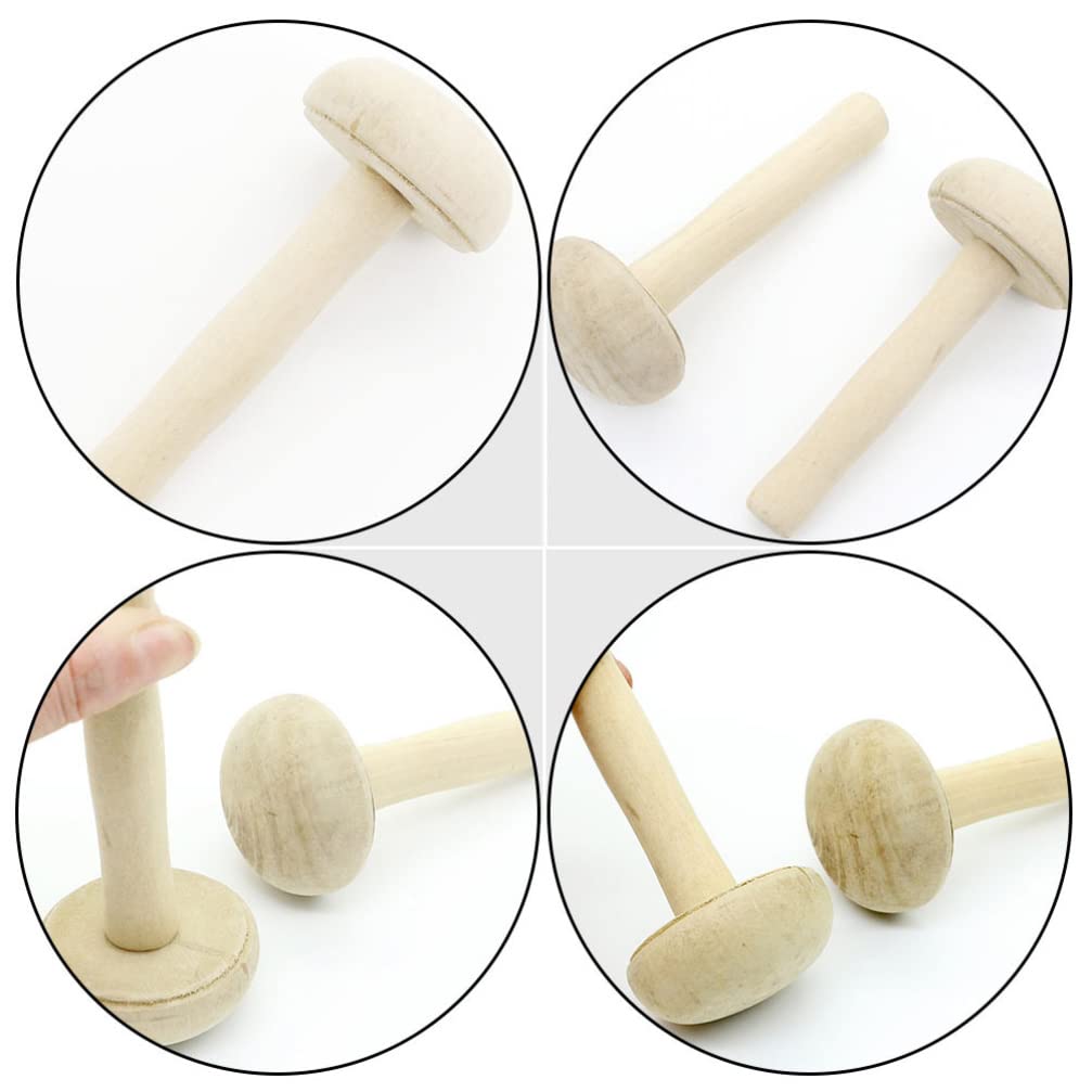 10pcs Wooden Knitting Mushroom Tools - Professional & Convenient Knitting Accessories for DIY Crafts, Home Decor, and Handmade Gifts