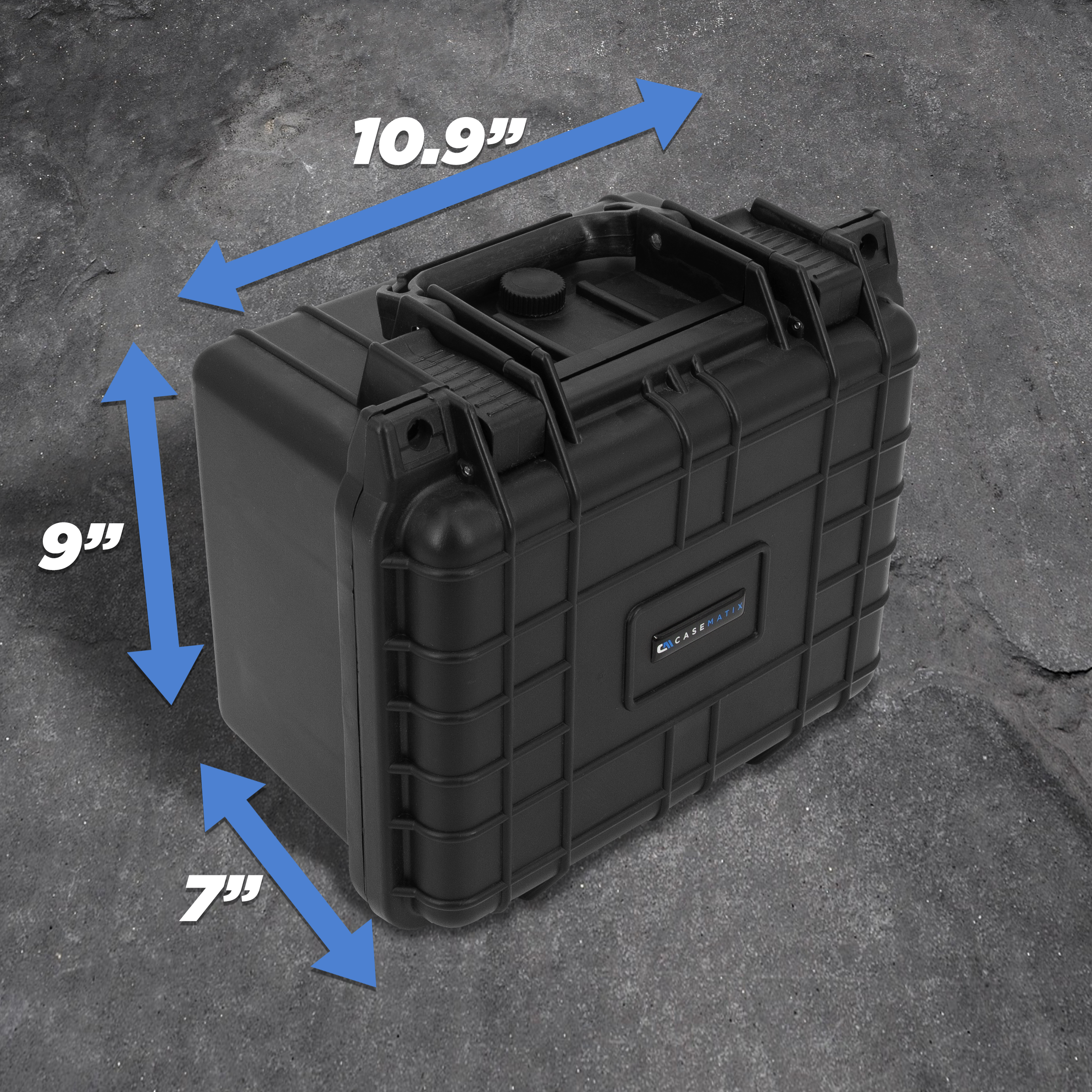 CASEMATIX 25 Pistol Magazine Storage Case - Waterproof Gun Magazine Holder for 25 9mm Magazines or 20 Mags + 1 Pistol | Durable Protective Case for Range, Travel & Secure Storage
