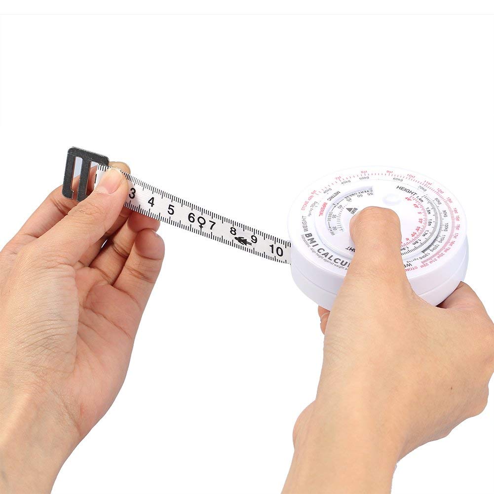 BMI Body Mass Index Retractable Tape Measure - 150cm/60inch Diet & Weight Loss Calculator - Perfect for Home Health Tracking, Fitness Monitoring, and Personal Wellness Measurement