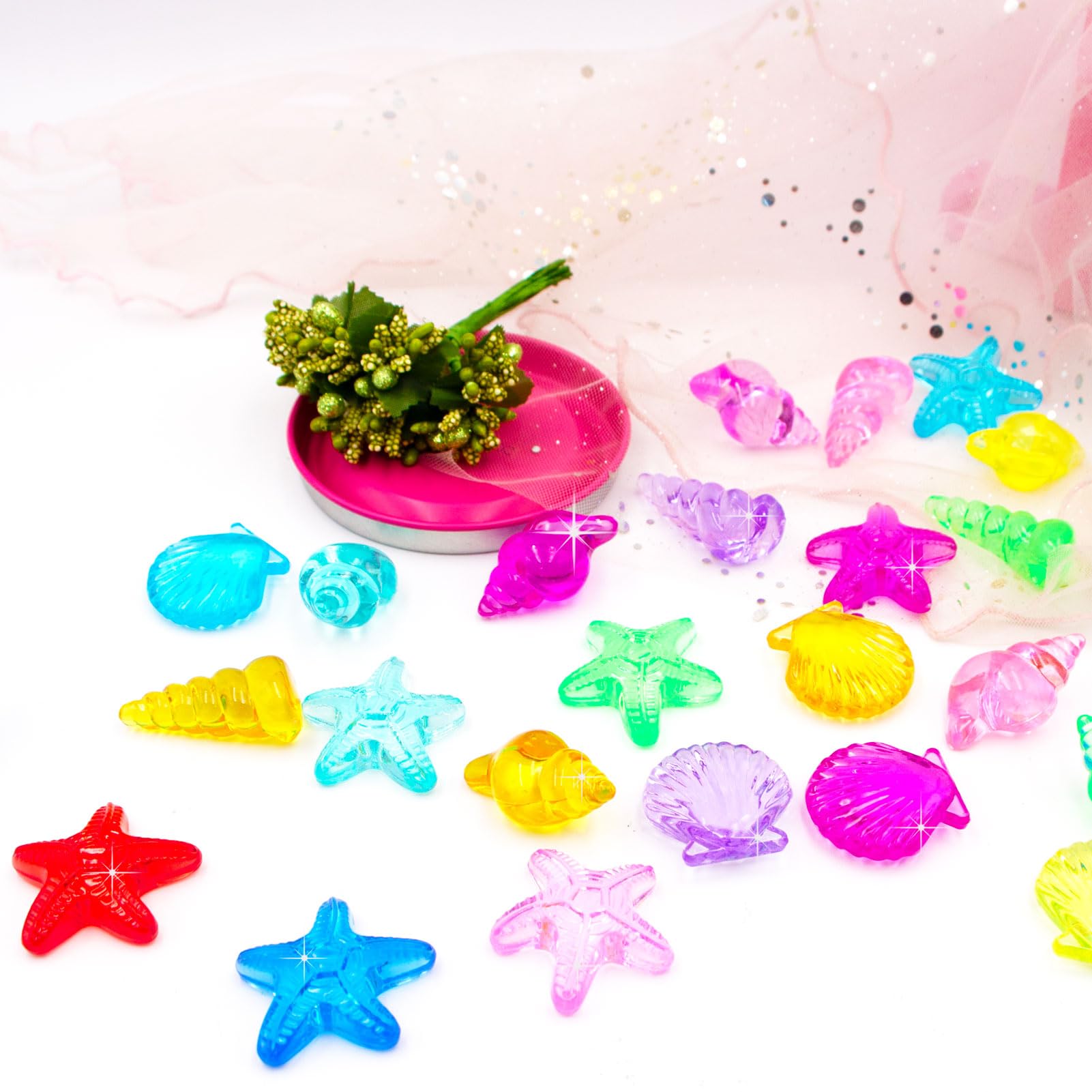 Diving Gem Pool Toys - 38 Acrylic Gems Colorful Diamonds Set Sinking Toy for Kids, Marine Gemstone Underwater Diving Swim Toys, Birthday Party Favors, Pool Games & Summer Water Activities