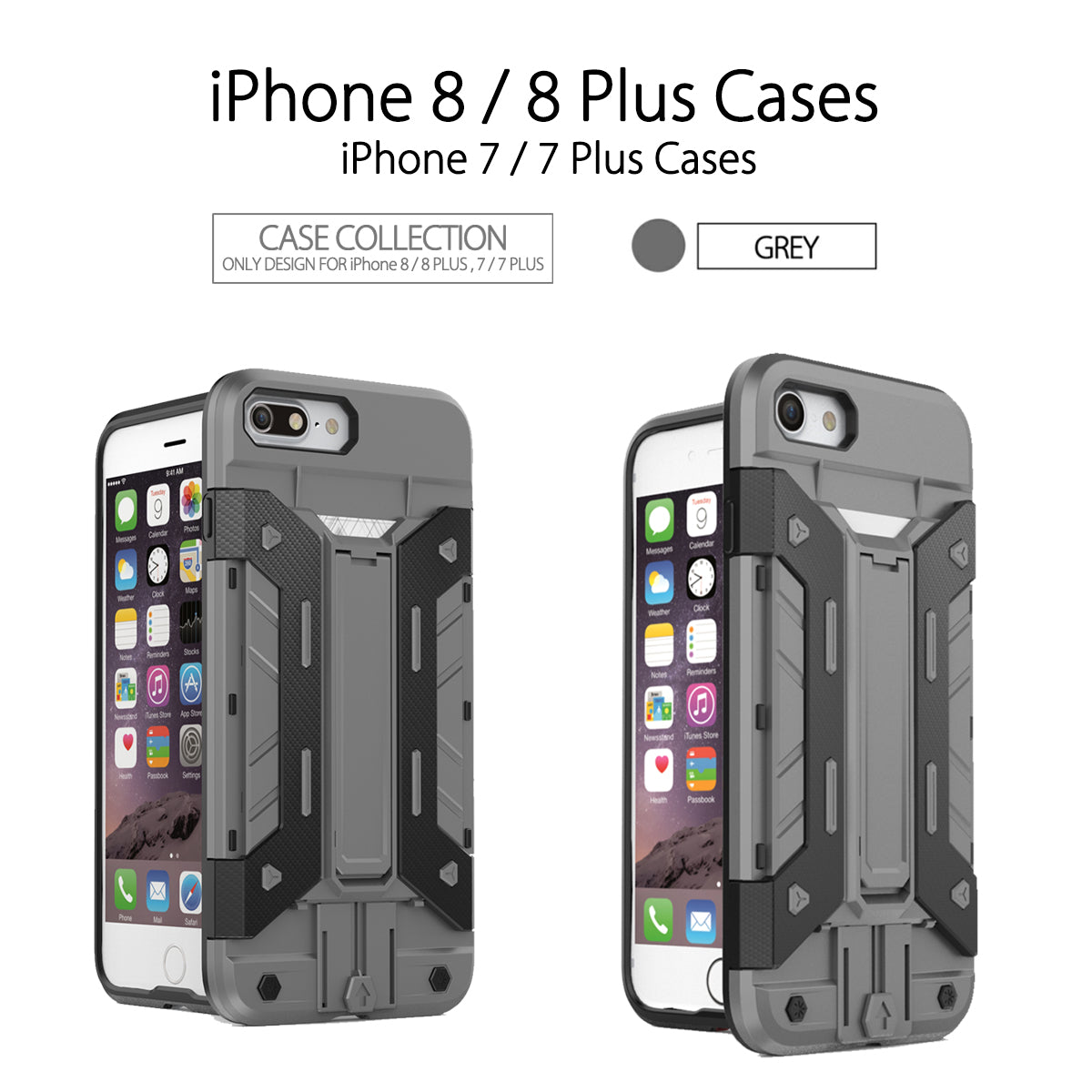 Apple iPhone SE 2nd Generation (2020) / iPhone 7 / 8 Plus Heavy Duty Shockproof Case - Rugged Protective Cover for Outdoor, Sports & Daily Use