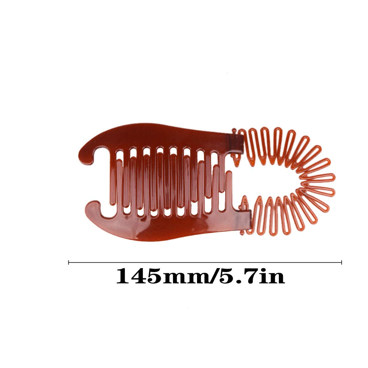 3Pcs Elongated Interlocking Banana Hair Clips - Women's Double-Sided Ponytail Holder Hair Clincher Combs for Thick Hair | Perfect for Workouts, Office & Everyday Hairstyles