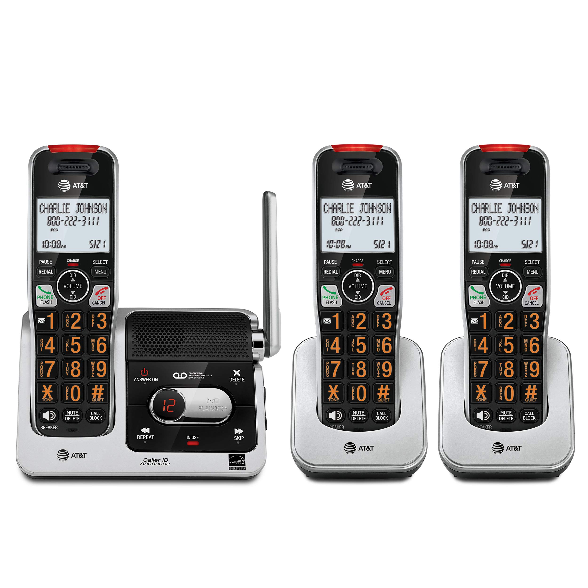 AT&T BL102-3S 3-Handset Cordless Phone with Answering System - 2