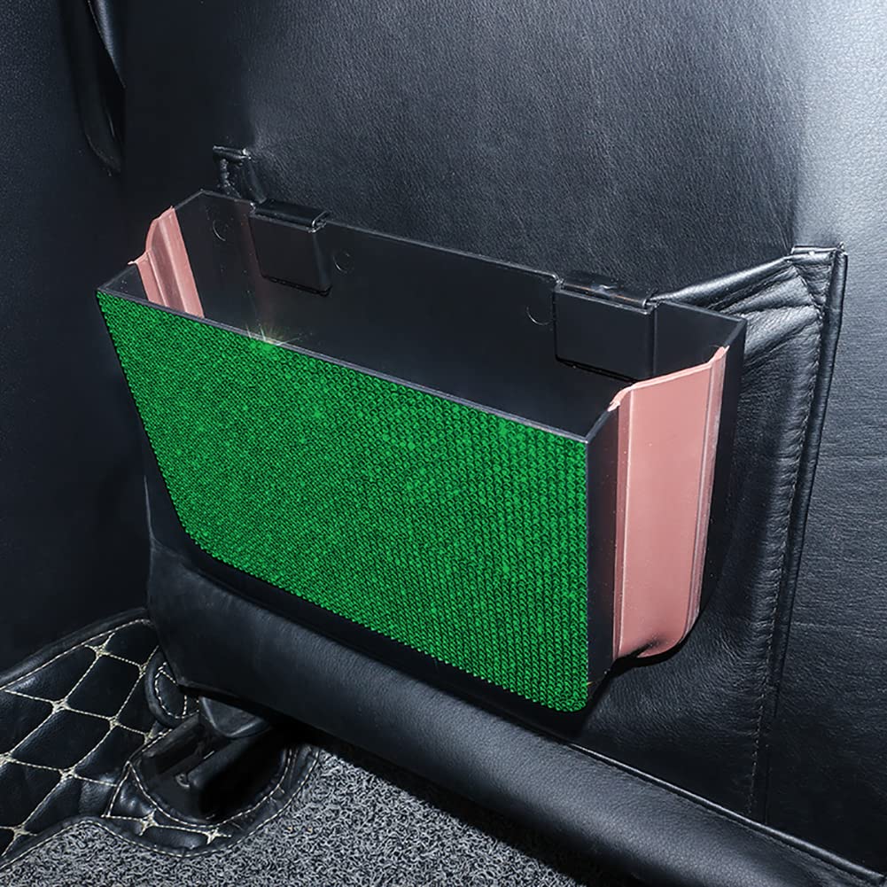 Zcargel Bling Bling Car Trash Can - Portable Car Garbage Bin & Backseat Organizer with Multifunctional Storage | Car Accessories for Office, Kitchen, Bedroom & Home | Perfect for Road Trips, Daily Commute & Home Organization