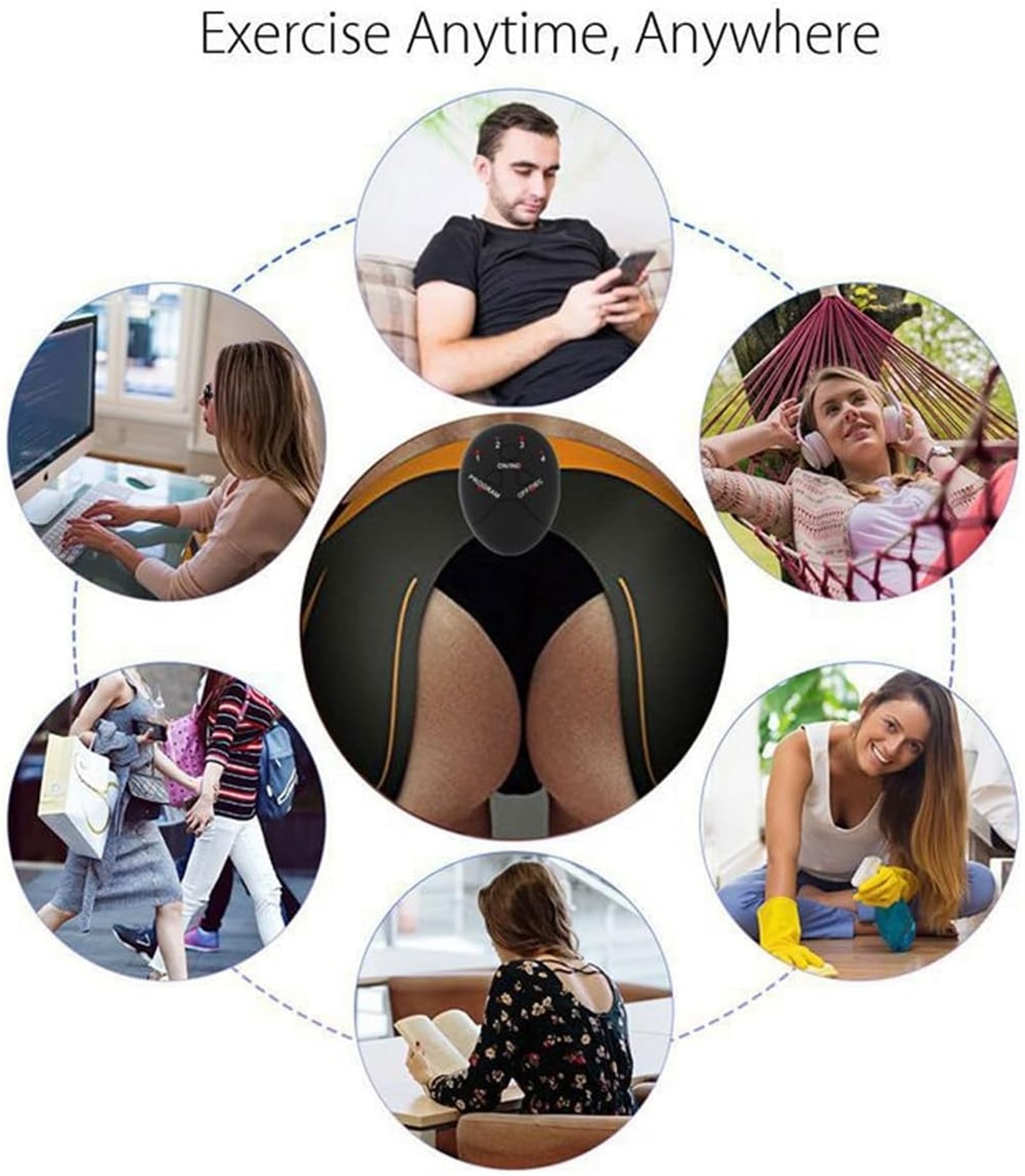 Zorvera Adjustable Booty Trainer for Women - Portable Butt Toner with 6 Smart Modes for Home Workout & Gym Training | Perfect for Squats, Glute Activation & Lower Body Exercises
