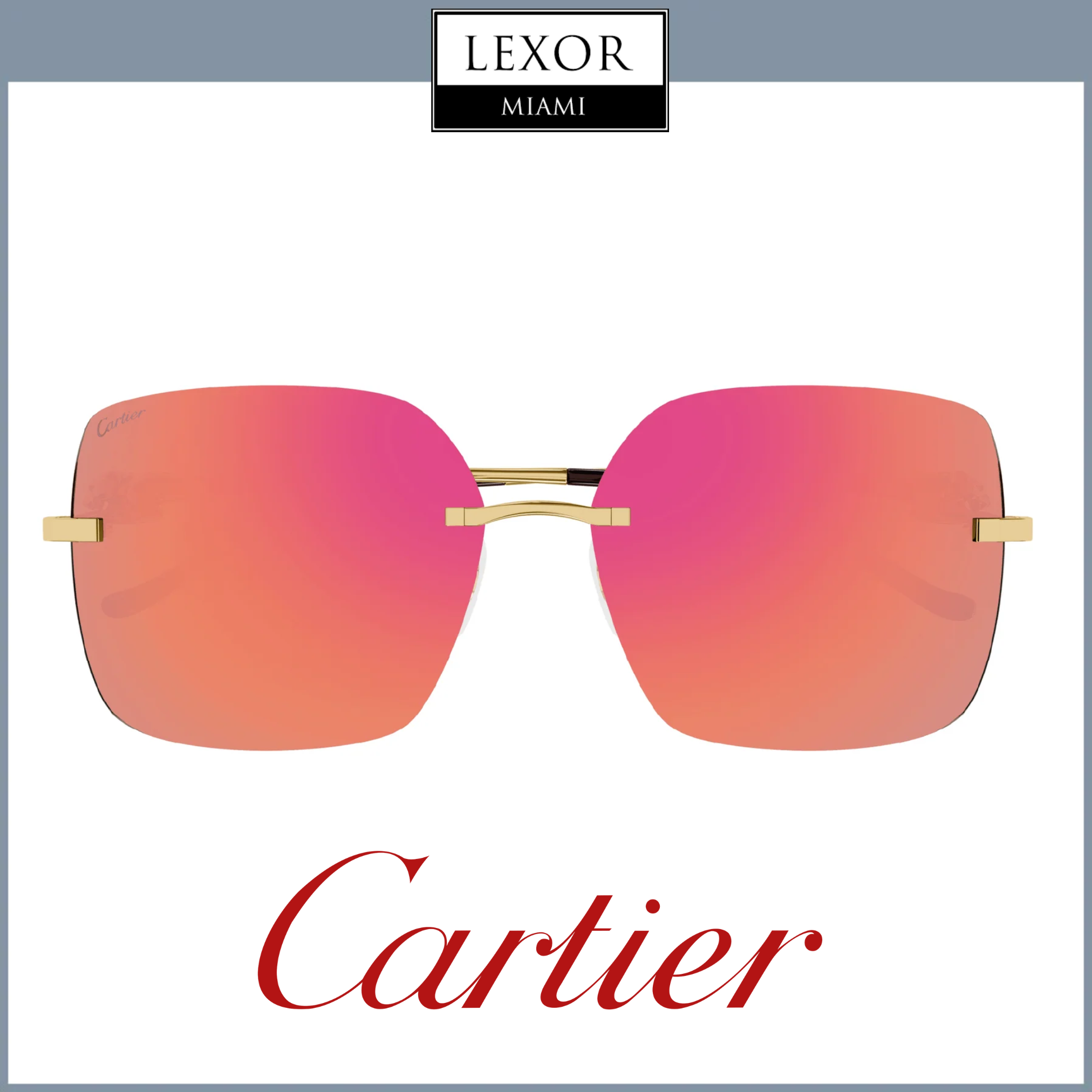 Cartier CT0359S 003 60 Women's Luxury Sunglasses - UV Protection, Polarized Lenses for Fashion & Outdoor Activities