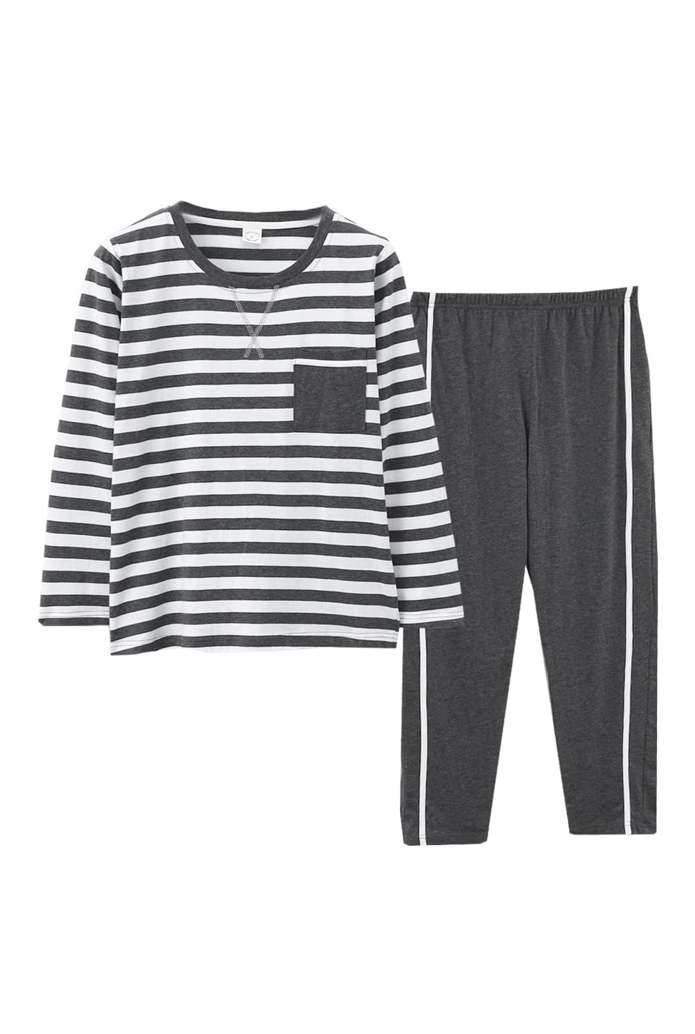 Boys' Cotton Striped Pajama Set - Top & Shorts for Ages 10-17 | Soft Sleepwear for Big Kids & Teens | Perfect for Sleepovers, Summer Nights & Lazy Weekends