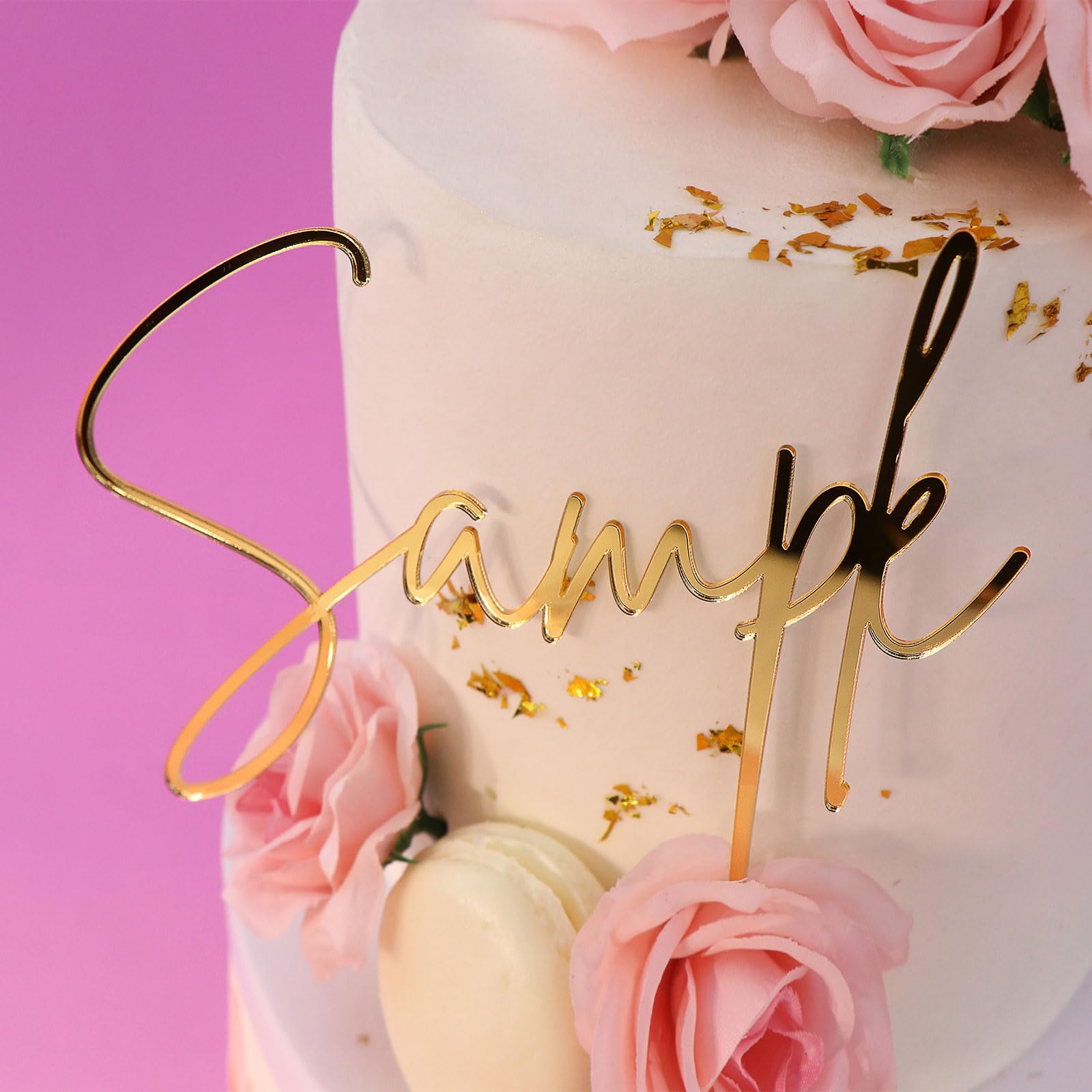 Custom Acrylic Cake Name Sign - Personalized Cake Topper Plaque with Icing Bonding for Birthday, Baby Shower & Wedding Decorations | Perfect for Dessert Tables, Party Centerpieces & Special Occasion Cakes