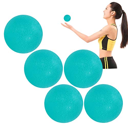 Hand Exercise Balls Set of 5 - Finger Rehabilitation Grip Balls for Wrist Strength Training & Stress Relief - Silicone Squeeze Massage Balls for Hand Therapy, Arthritis & Carpal Tunnel Relief - Perfect for Office, Gym & Home Use (Green)