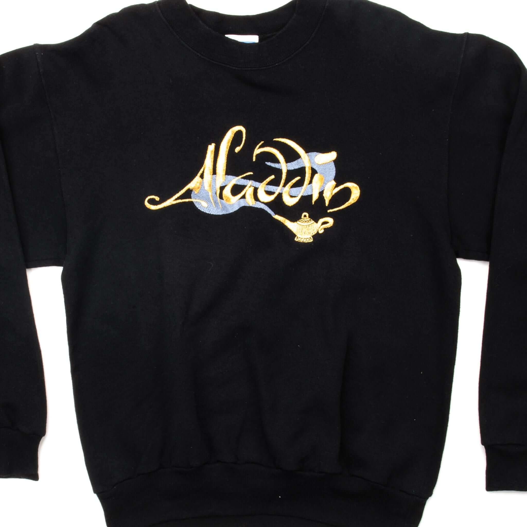 Vintage Disney Aladdin Sweatshirt for Men & Women - Large Size - 100% Cotton - Made in USA - Perfect for Cosplay, Halloween Costume & Disney Theme Parties