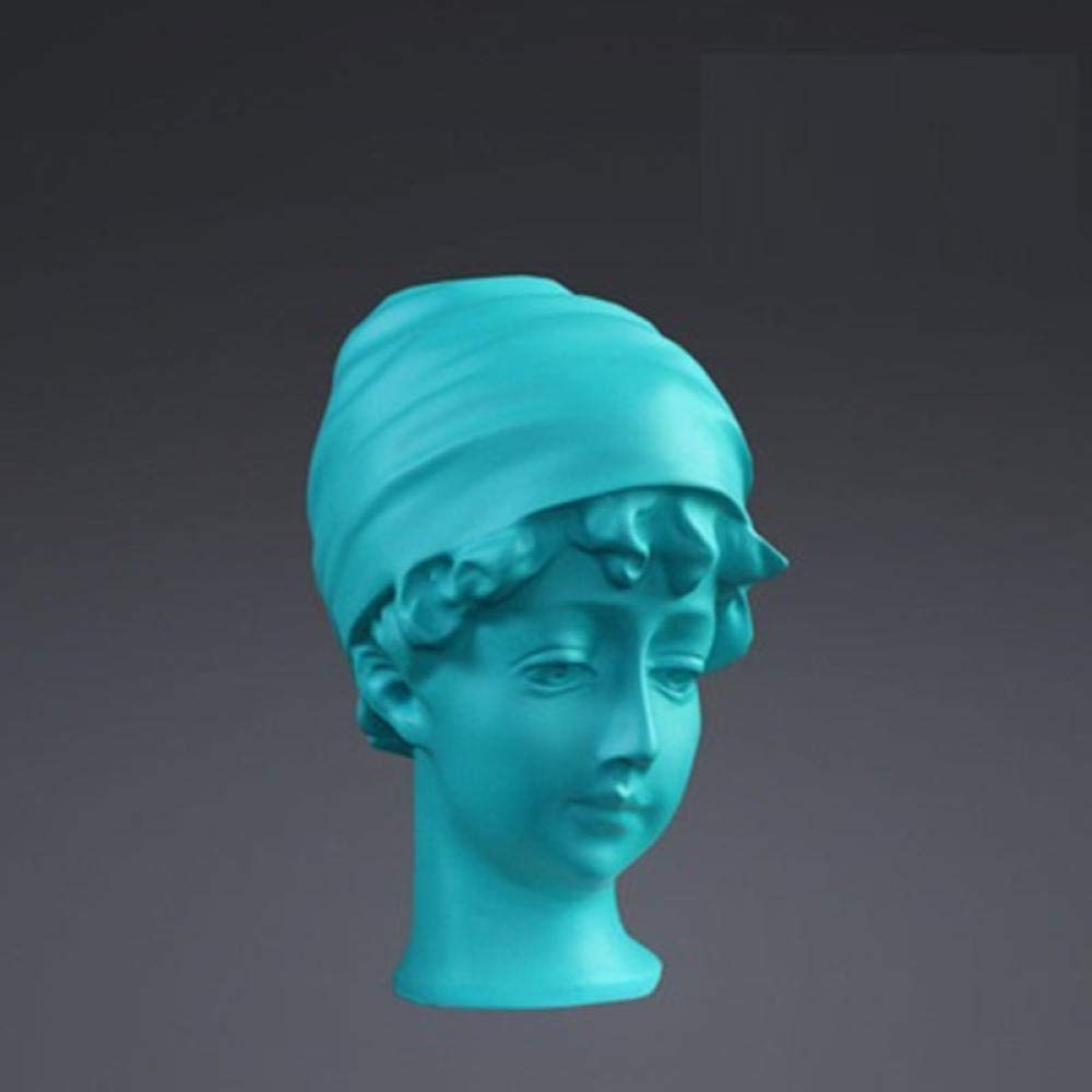 British Girl Head Portrait Bust Statue - Elegant Resin Sculpture Figurine for Home Decor, Collectible Art & Craft Ornament | Perfect for Living Room, Office, or Gift