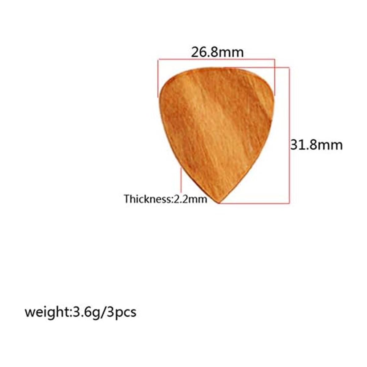 Premium 3-Pack Olive Wood Guitar Picks | Handcrafted Wooden Plectrums for Electric, Acoustic & Bass Guitars | Natural Tone Enhancement for Professional Musicians & Beginners | Perfect for Live Performances, Studio Recording & Practice Sessions