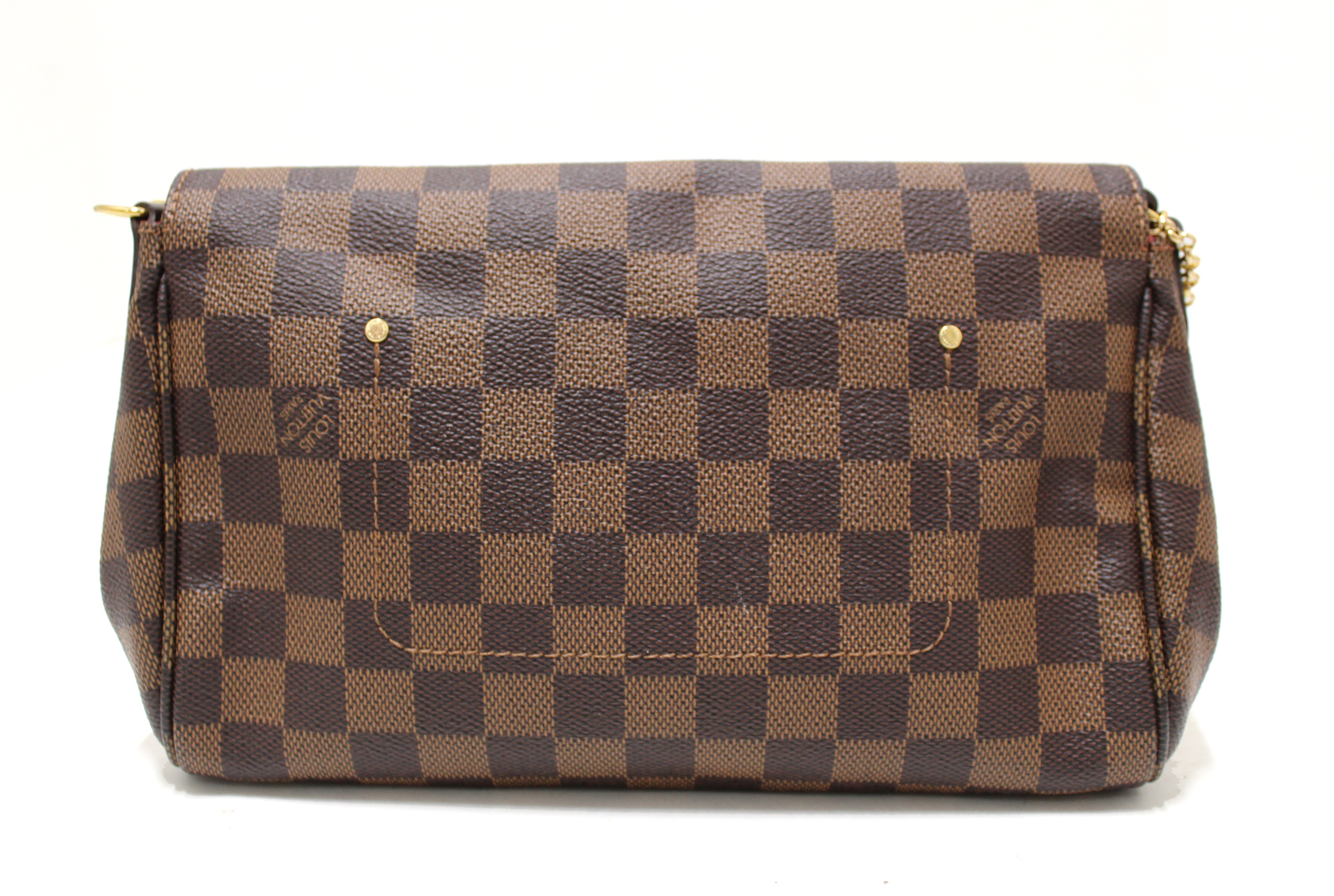 Authentic Louis Vuitton Damier Ebene Favorite MM Crossbody Bag - Luxury Leather Messenger Purse for Women, Perfect for Work, Travel & Everyday Use