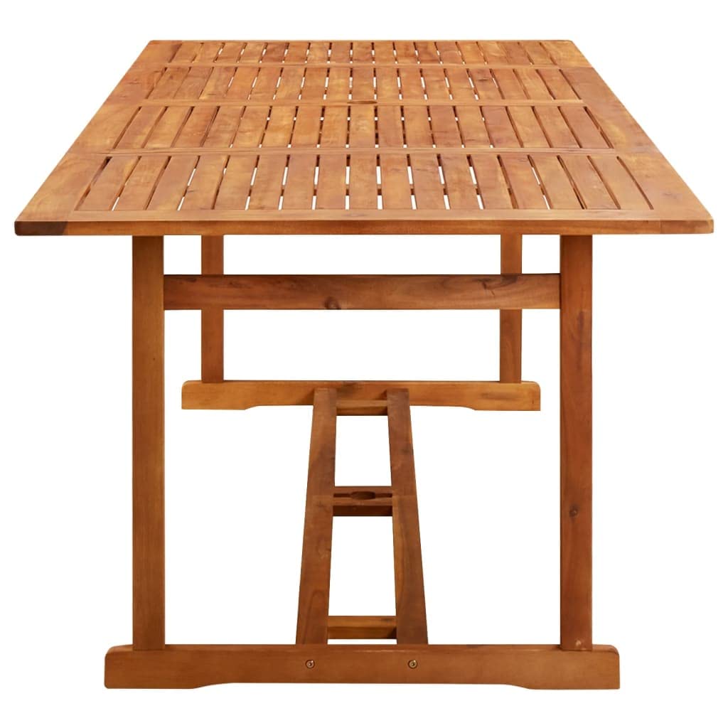 86.6x35.4x29.5 Inch Solid Acacia Wood Outdoor Dining Table - Square Patio Bistro Table for Backyard, Garden, Poolside & Indoor Use - Weather-Resistant Patio Furniture for Entertaining & Relaxation