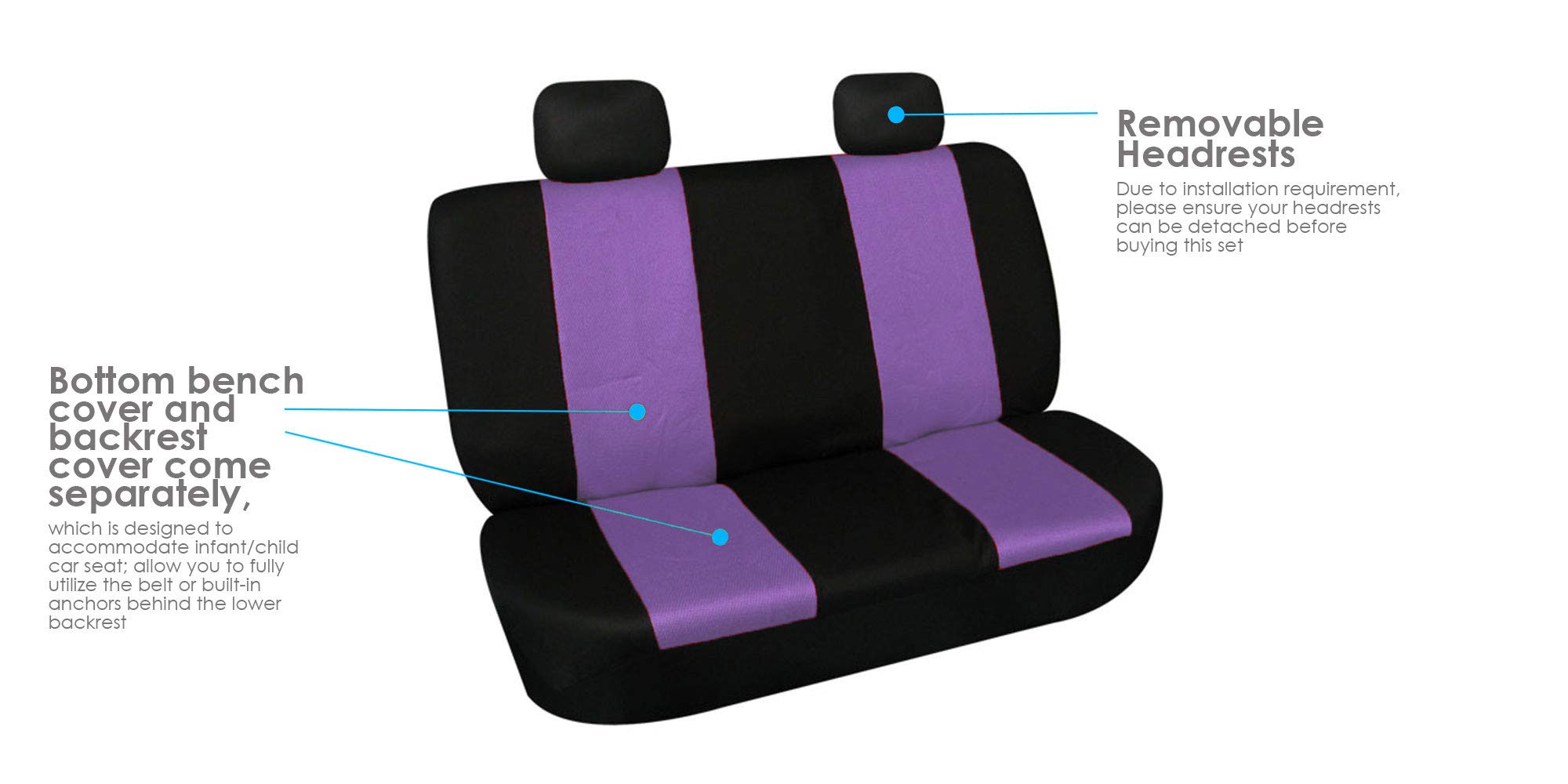 FH Group 3D Air Mesh Car Seat Covers - Universal Fit for SUV, Sedan | Washable & Comfortable