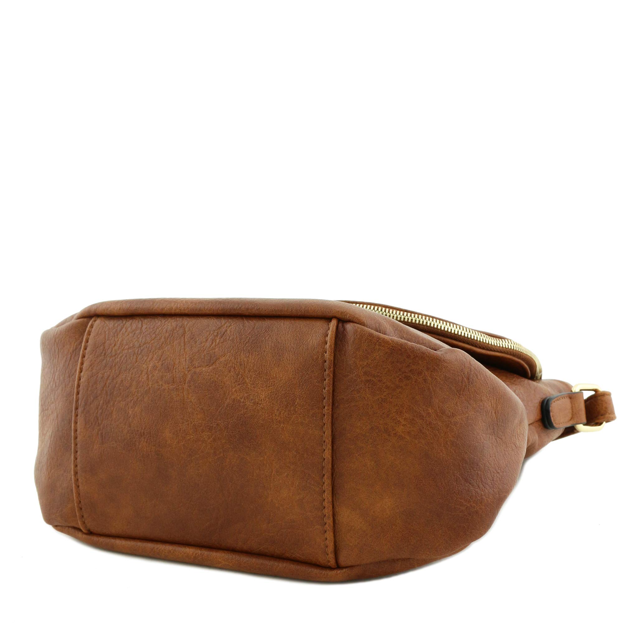 Stylish Tassel Accent Crossbody Bag with Flap Top - Tan Leather Shoulder Bag for Women | Perfect for Everyday Use, Travel & Date Night