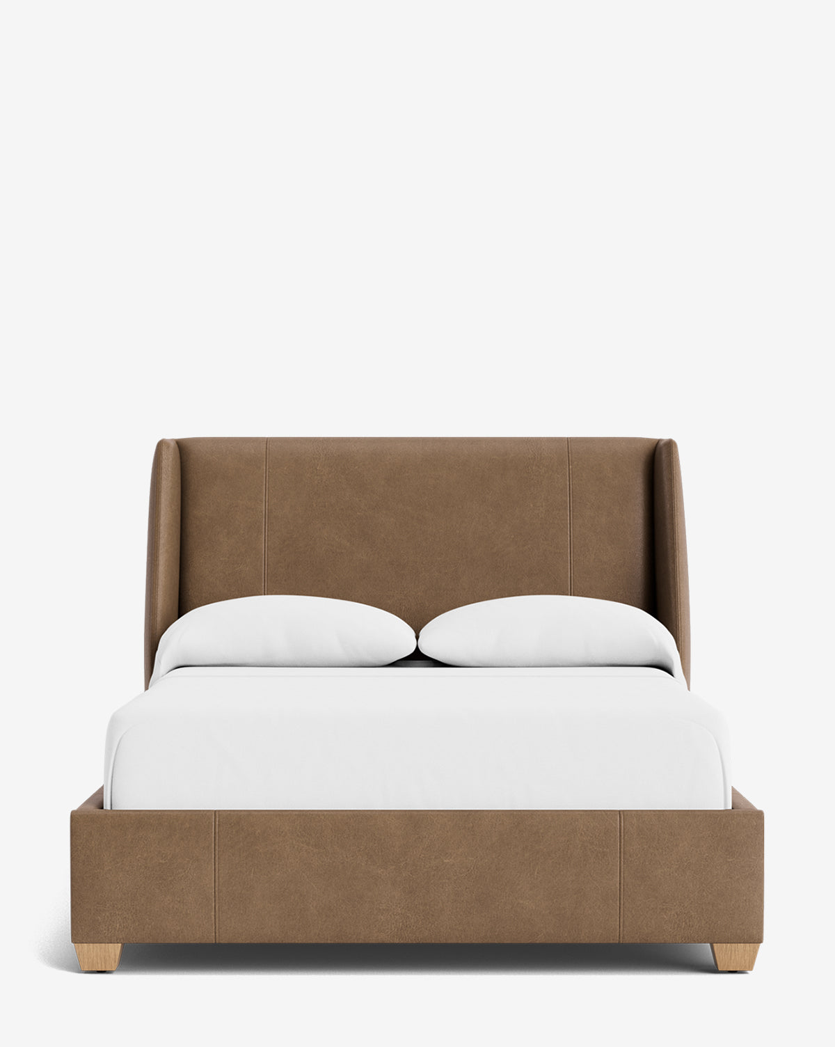 Walt Bed Low Headboard - Modern Minimalist Bed Frame for Small Spaces - Perfect for Apartments, Dorms & Guest Rooms
