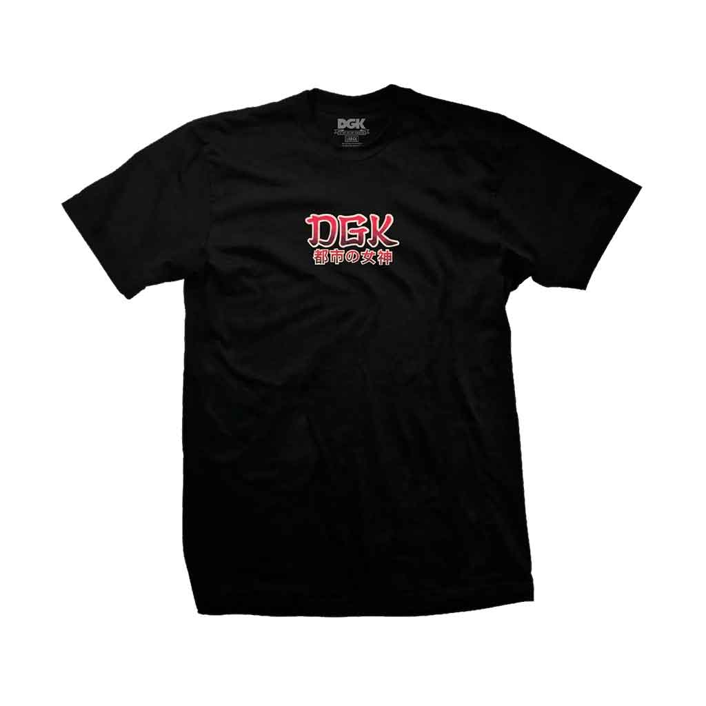 DGK Demon Goddess Graphic T-Shirt for Women - Black Cotton Tee - Streetwear Fashion for Casual Wear & Urban Style