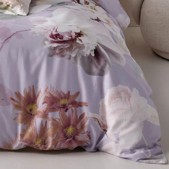 Annella Lilac Quilt Cover Set by Linen House | Premium Bedding for Master & Guest Bedrooms | Soft & Breathable Cotton Blend