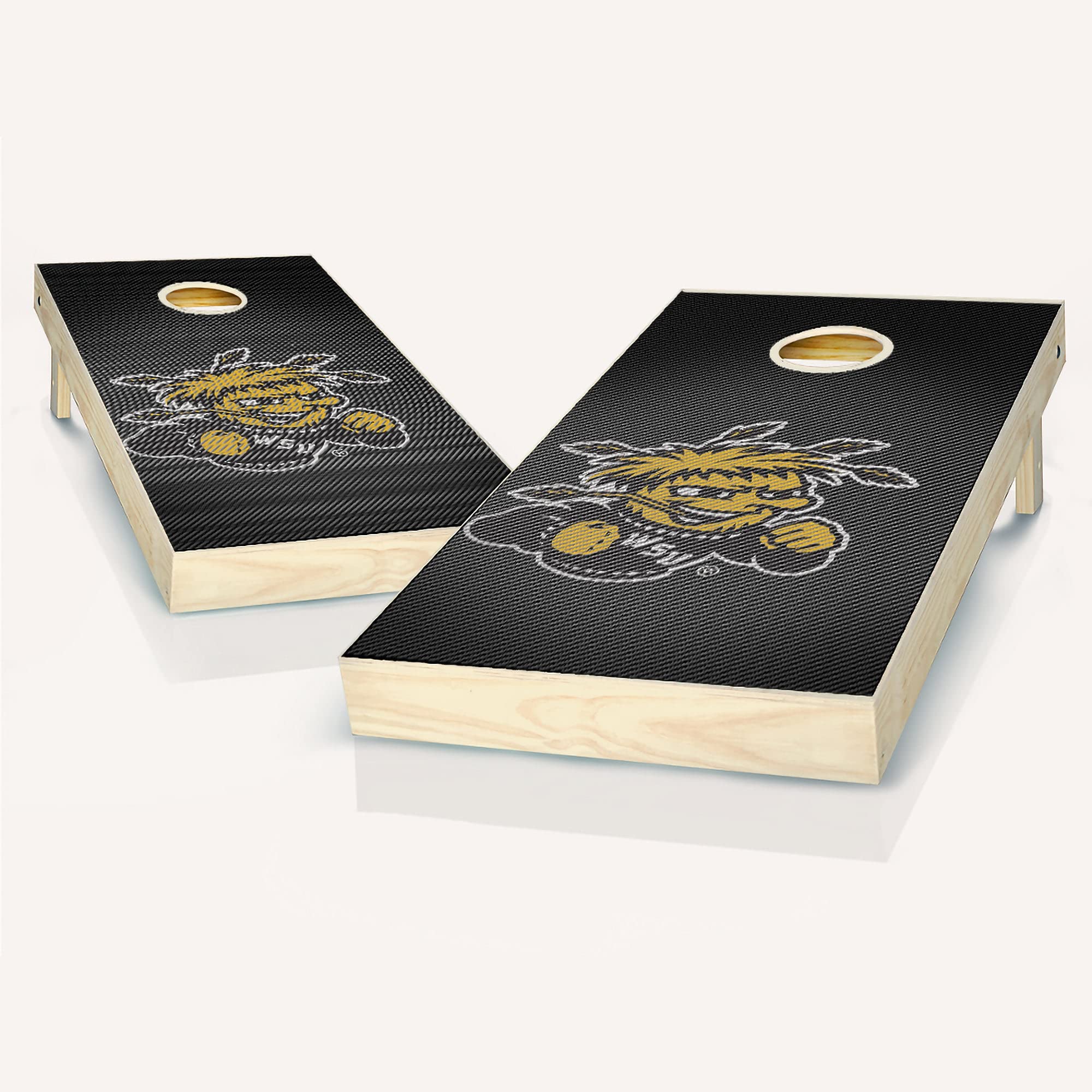 Premium Slanted Cornhole Game Set - 2 Wooden Boards & 8 Bean Bags for Outdoor Lawn Games, Tailgating, Backyard Parties and BBQ Events
