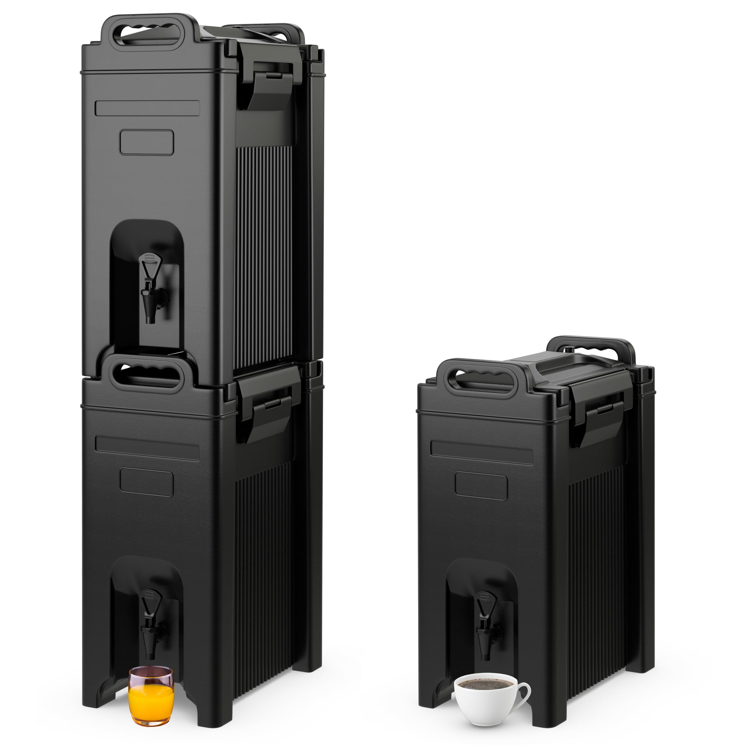 COSTWAY 5 Gallon Insulated Beverage Dispenser - Hot & Cold Drink Server with Handles, Food-Grade LLDPE Material for Coffee, Tea, Hot Chocolate - Perfect for Parties, Catering & Events