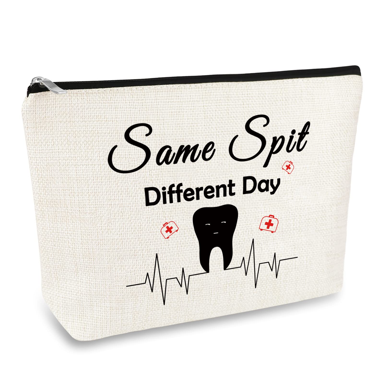 Funny Dentist Gift Makeup Bag for Women - Cute Cosmetic Pouch for Dental Hygienists, Students & Assistants - Perfect Graduation, Birthday & Christmas Present - Great for Travel, Work & Daily Use