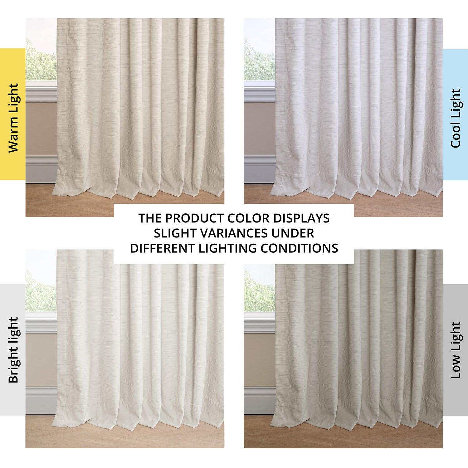 Off White Ravello Burnout Velvet Blackout Curtains for Bedroom & Living Room - Thermal Insulated Light Blocking Drapes for Better Sleep