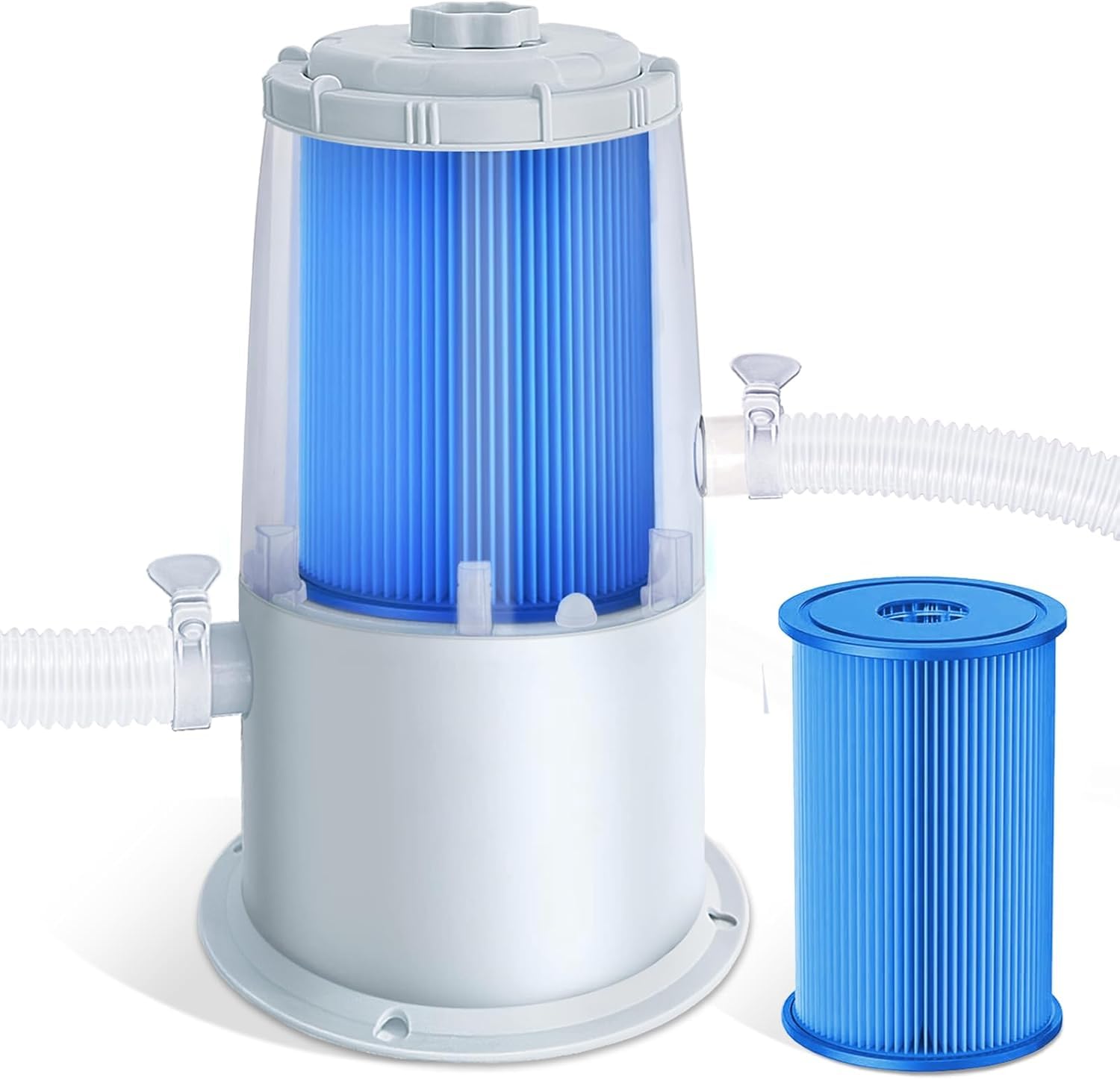 Upgraded Pavel 1000 GPH Above Ground Pool Filter Pump - High Flow Electric Sand Cleaning System for Swimming Pools | Ideal for Backyard, Inflatable & Small Pools (1000 Gallons)