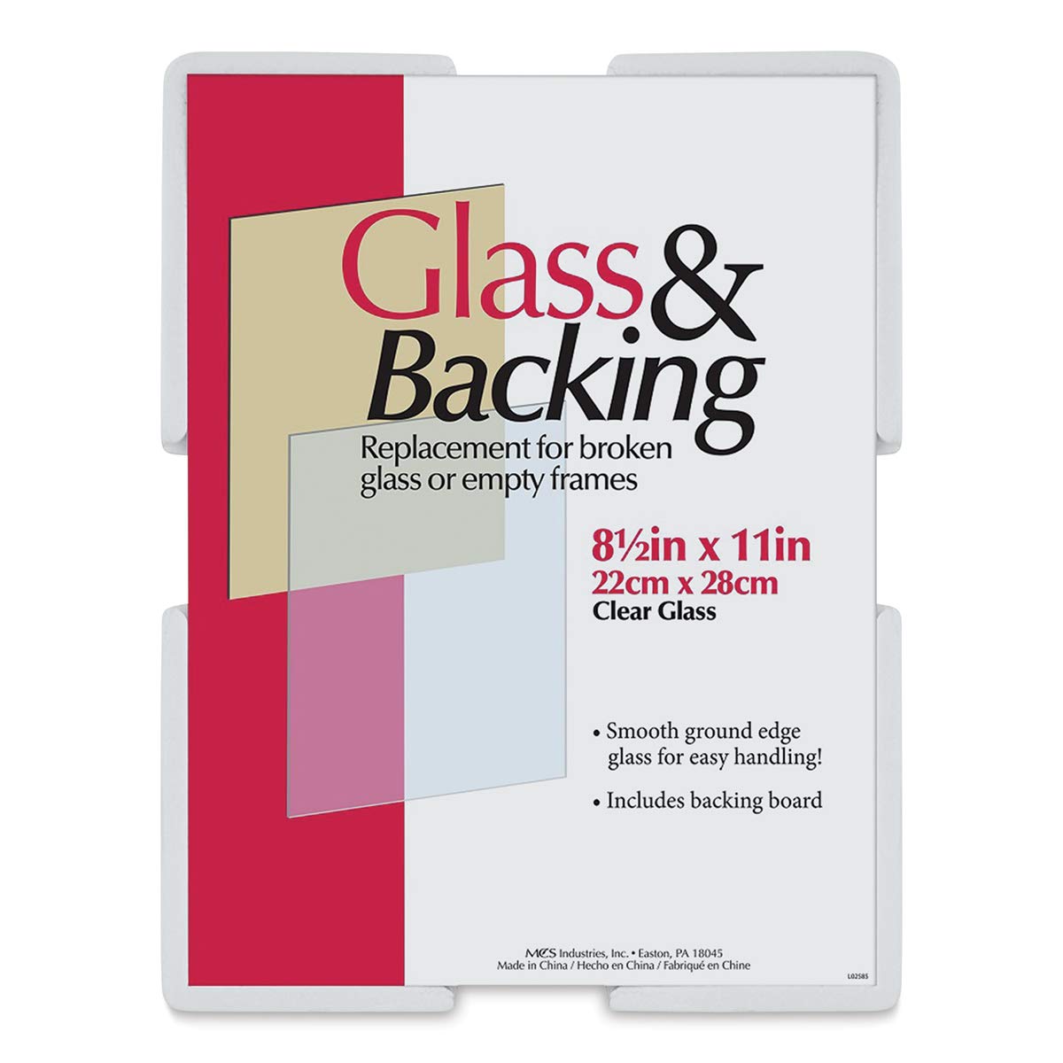 Premium MCS Glass and Backing Kit - Smooth Ground Edge 8.5x11